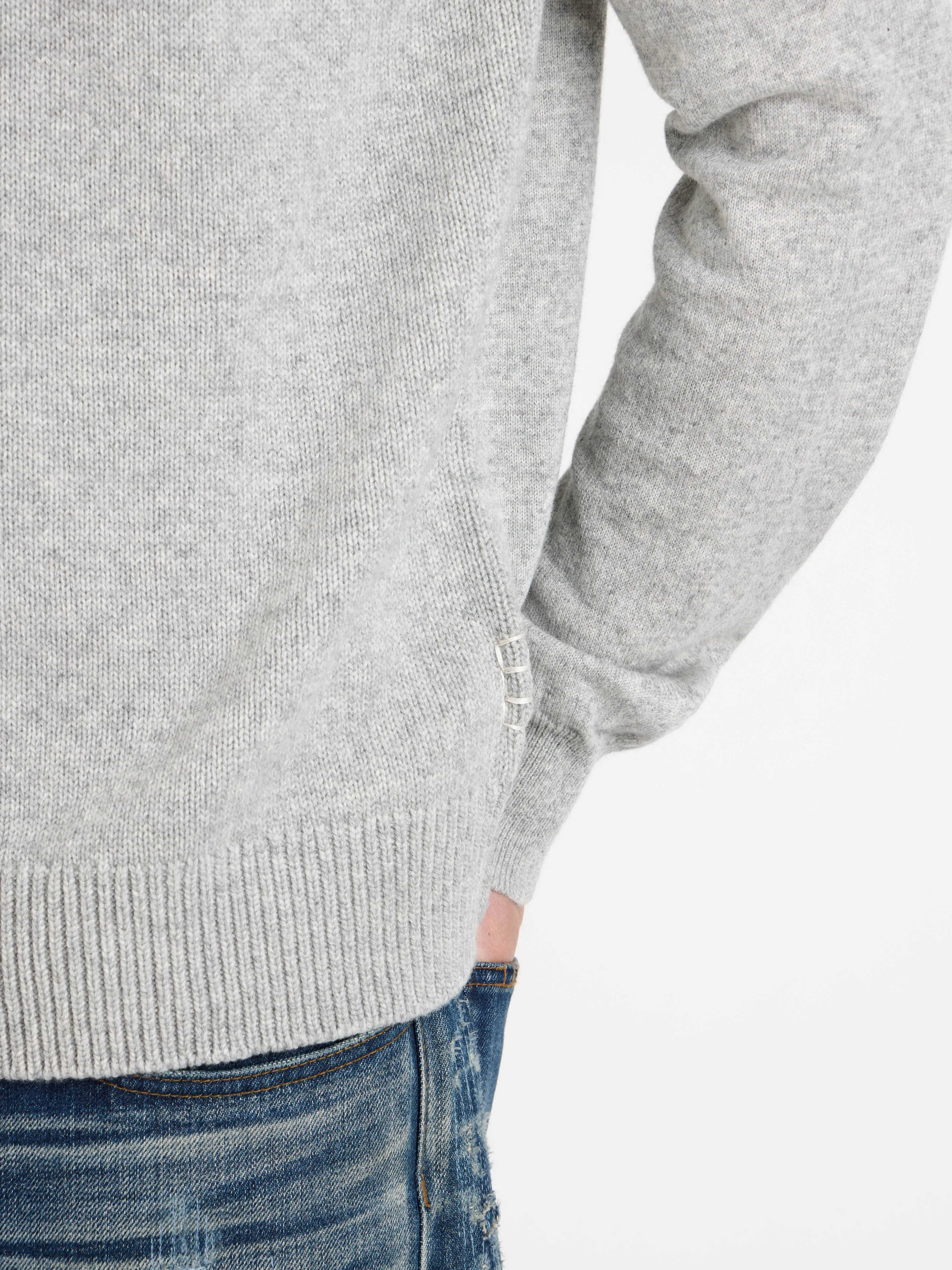 MENS RAGLAN JUMPER IN MID GREY MELANGE sold by J.W. Anderson product image thumbnail 5