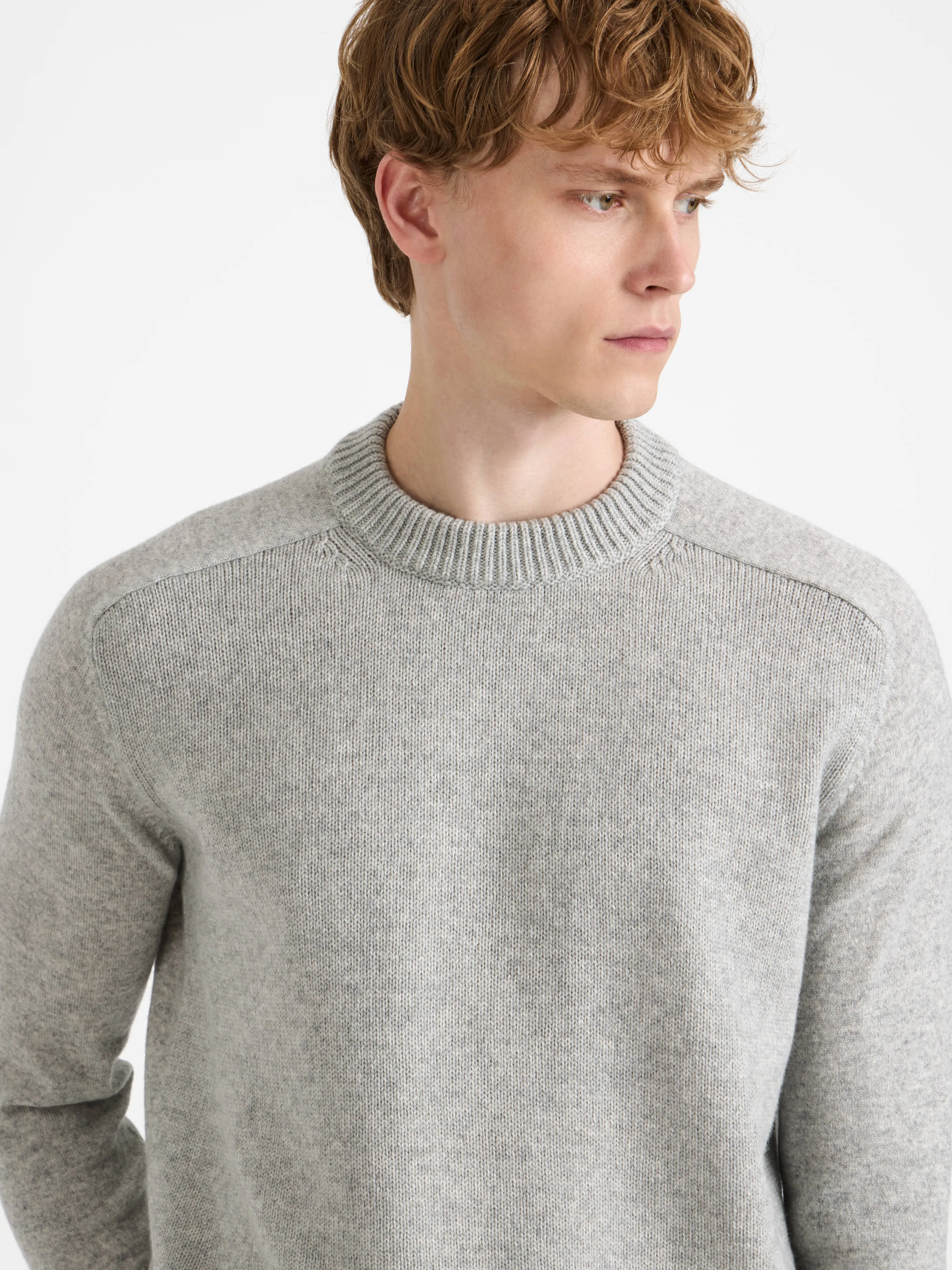 MENS RAGLAN JUMPER IN MID GREY MELANGE sold by J.W. Anderson product image thumbnail 3