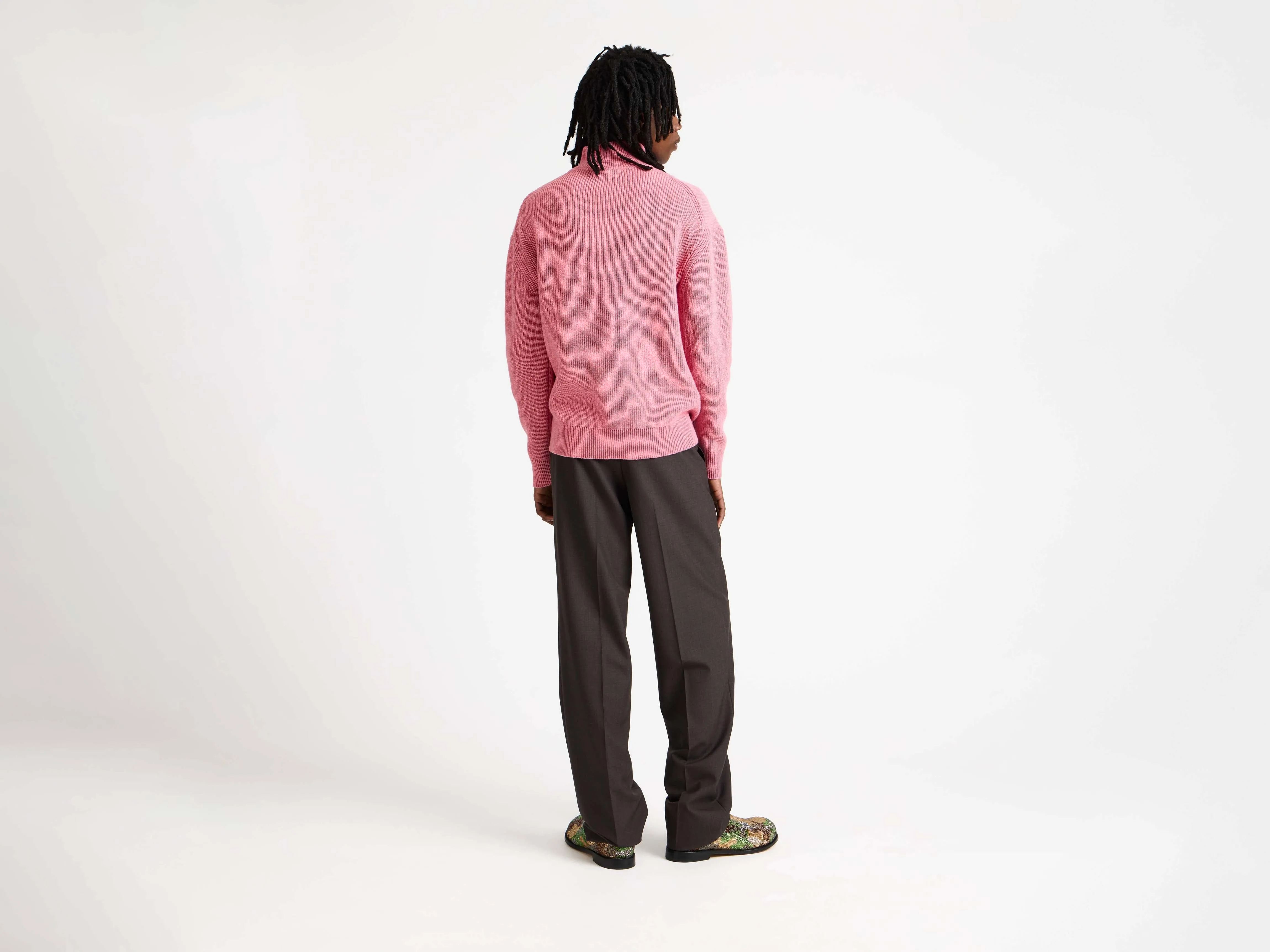 MENS HALF ZIP JUMPER IN BUBBLEGUM sold by J.W. Anderson product image thumbnail 2