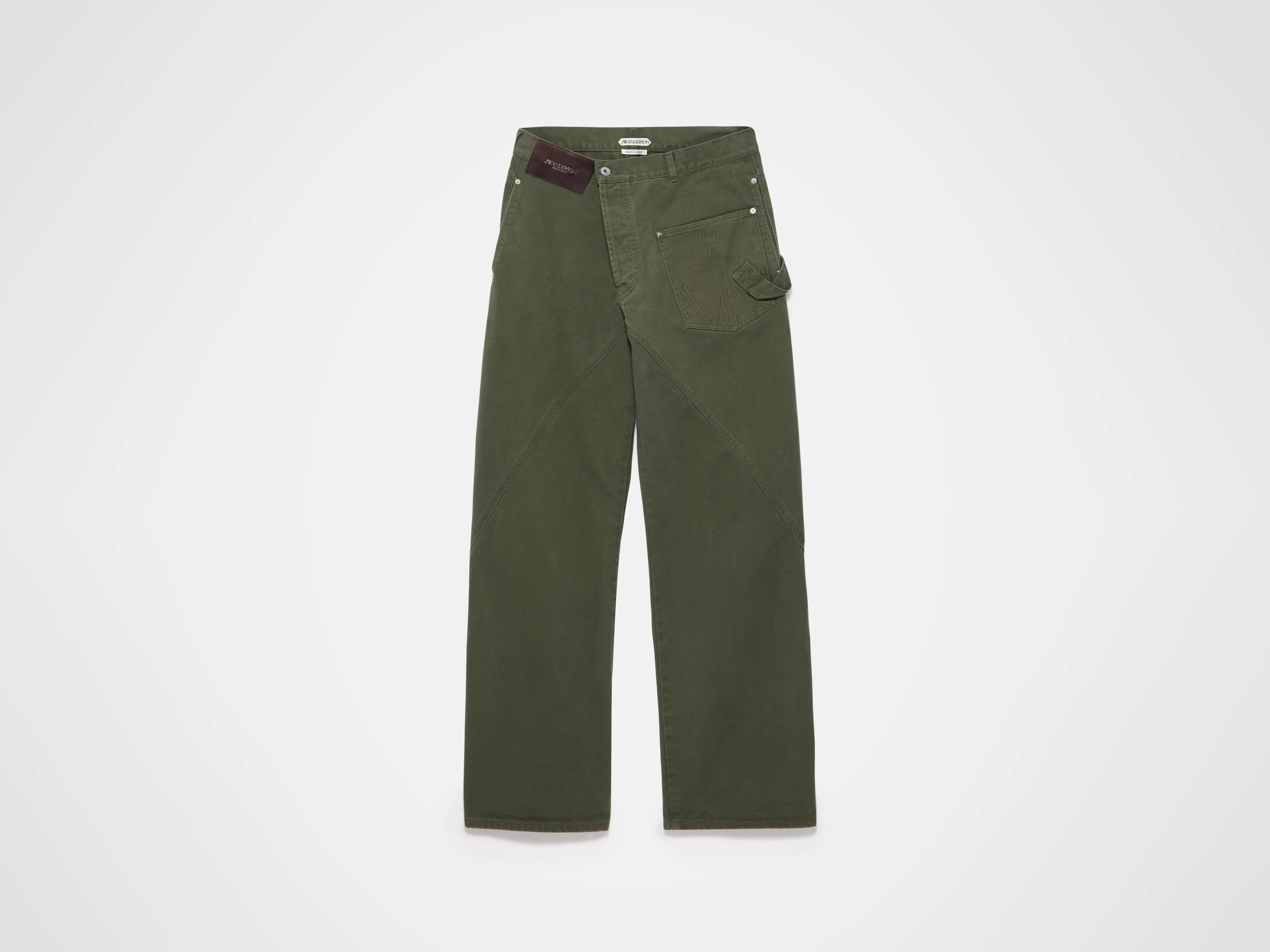 WOMENS TWISTED WORKWEAR DENIM JEANS IN WASHED GREEN sold by J.W. Anderson product image thumbnail 5