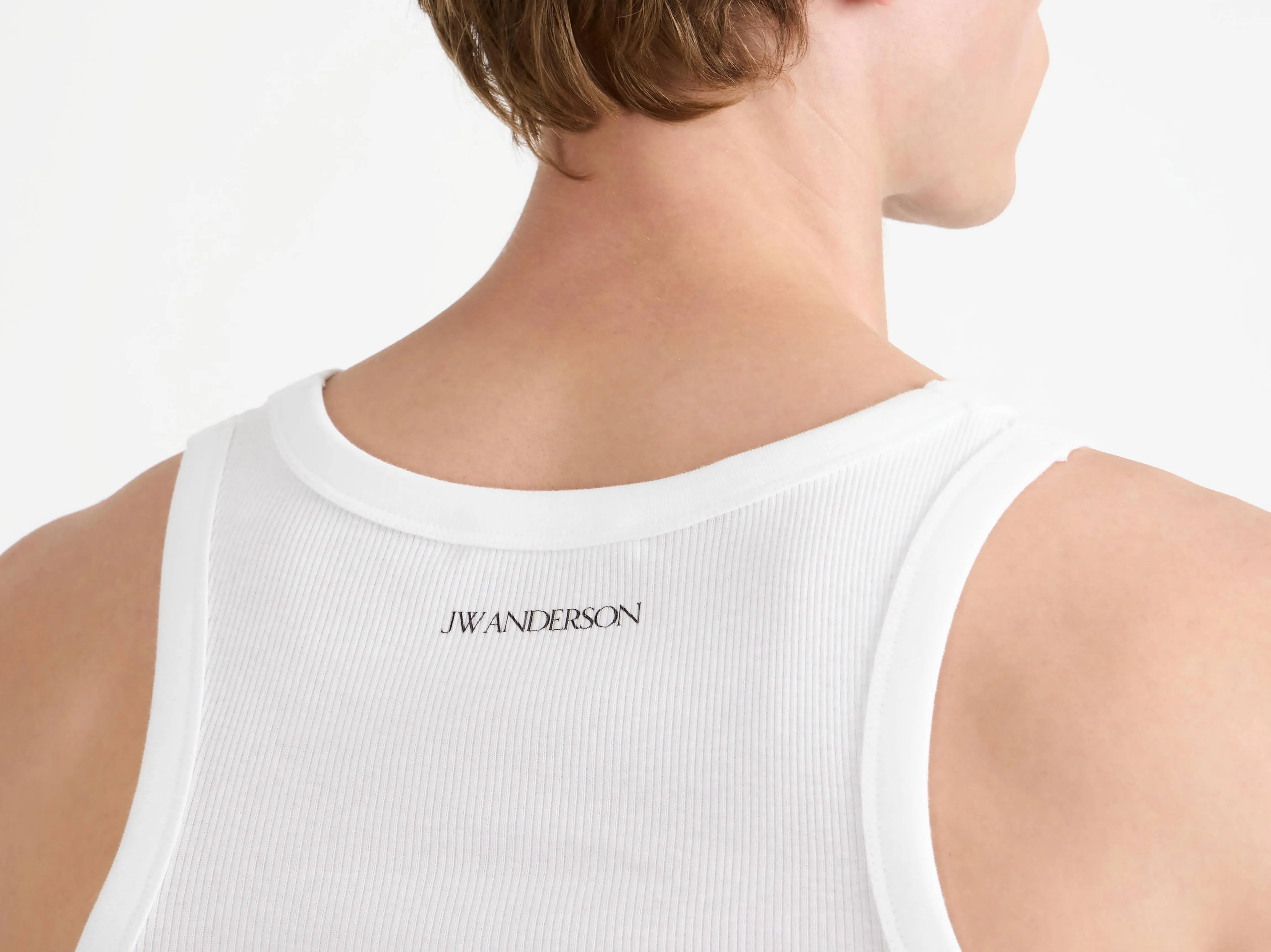 MENS RIB VEST IN WHITE sold by J.W. Anderson product image thumbnail 2