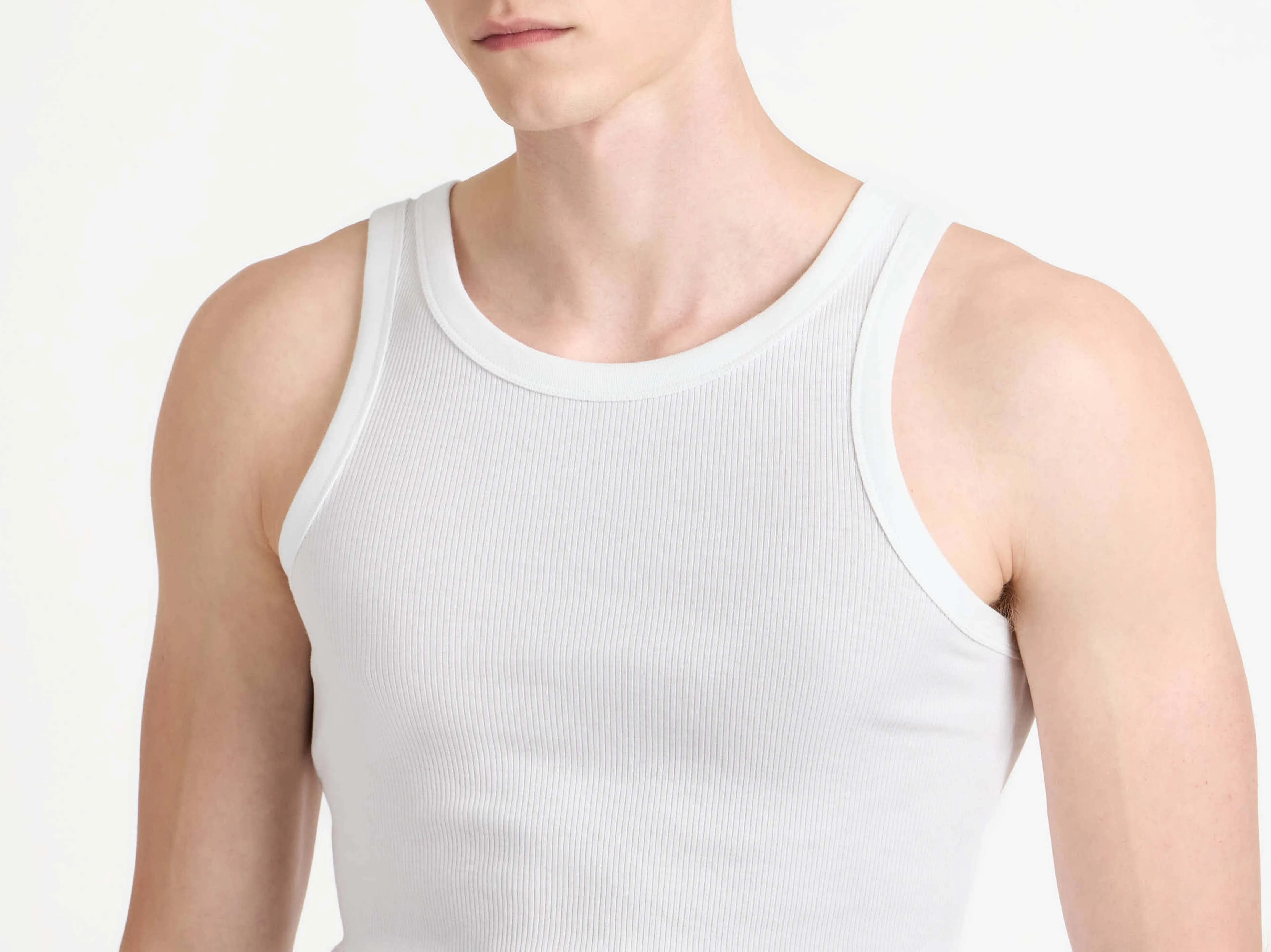 MENS RIB VEST IN WHITE sold by J.W. Anderson product image thumbnail 3