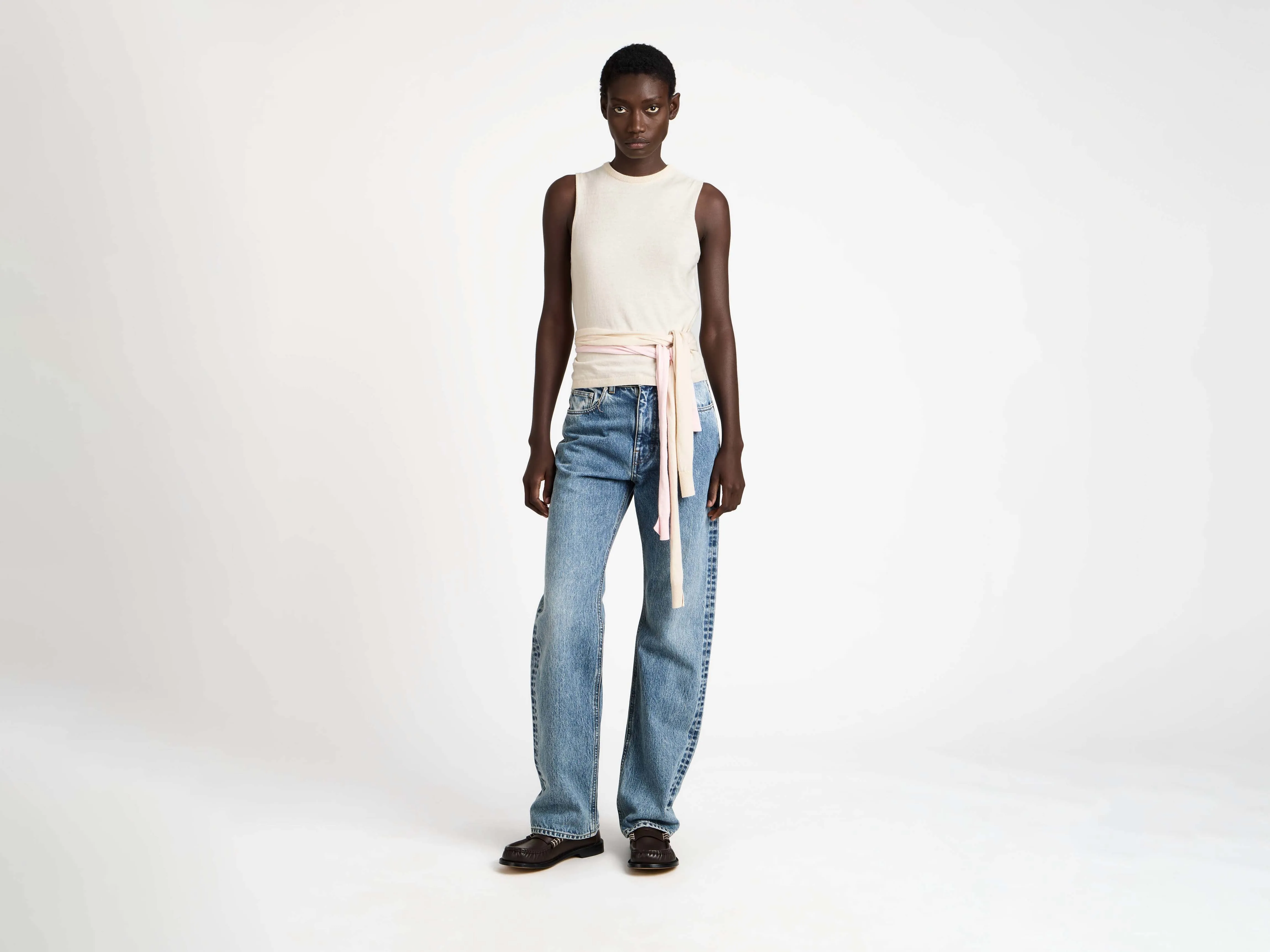 WOMENS WAIST TIE TANK TOP IN IVORY sold by J.W. Anderson product image thumbnail 4