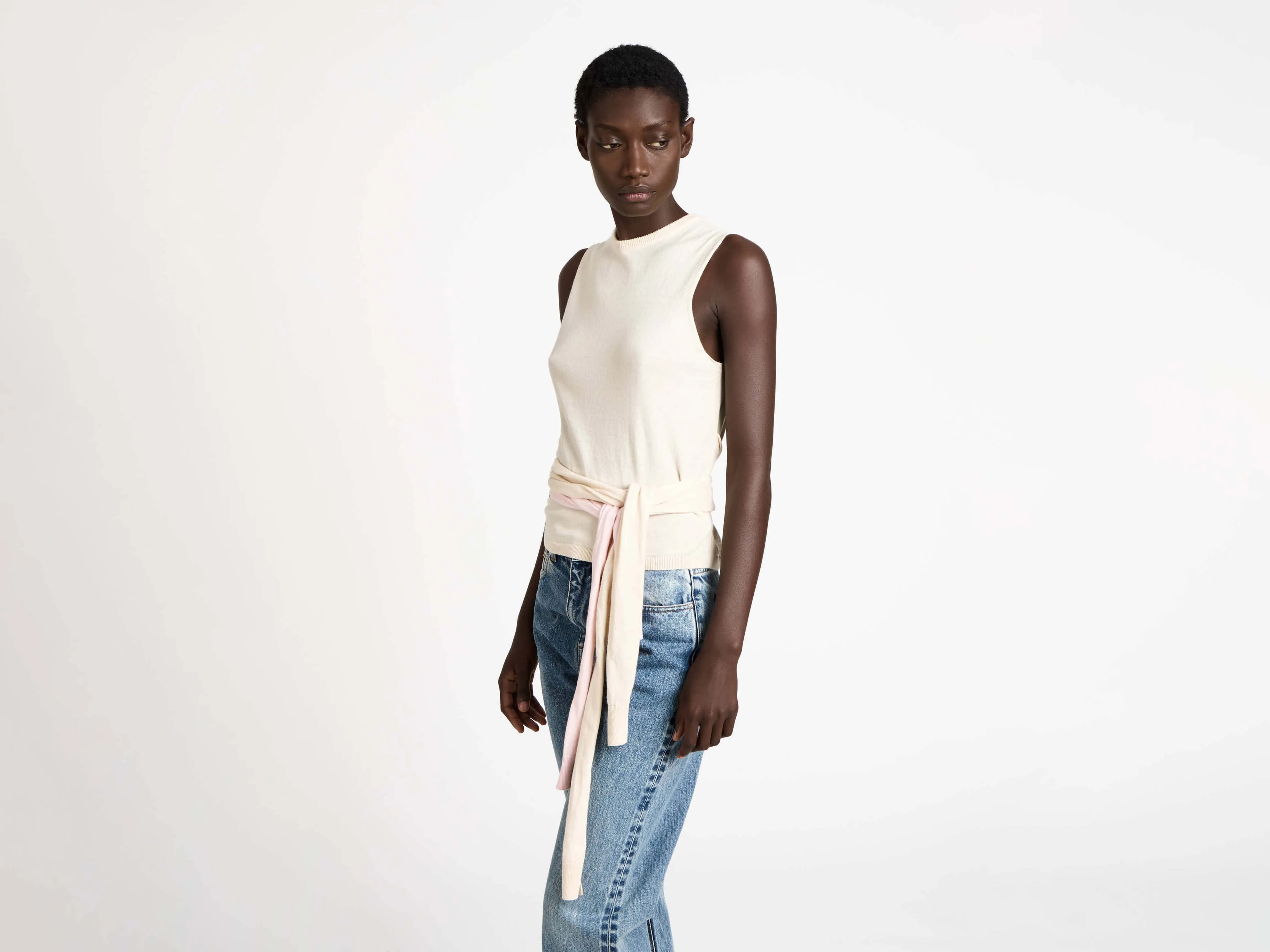 WOMENS WAIST TIE TANK TOP IN IVORY sold by J.W. Anderson product image thumbnail 5