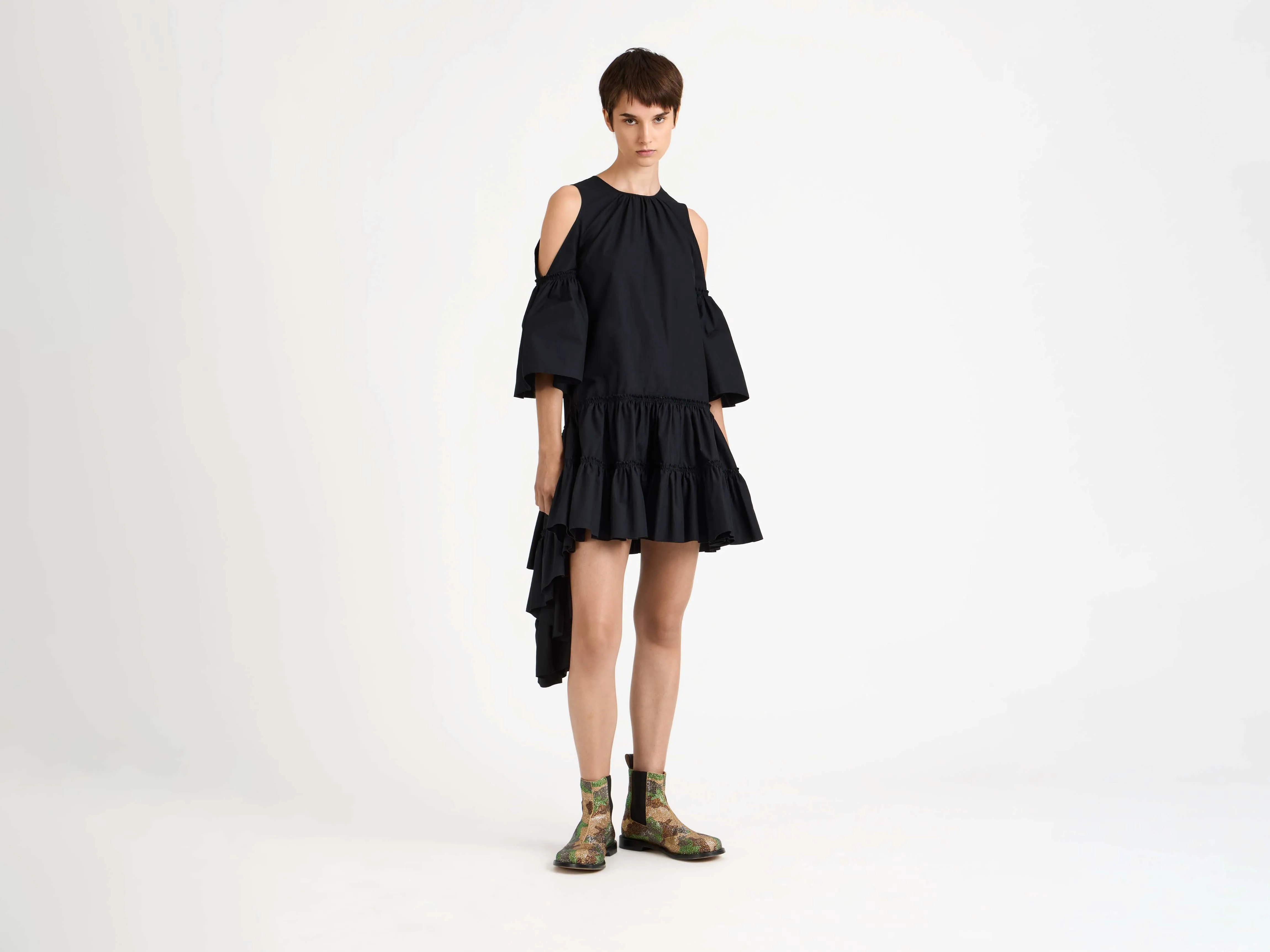 WOMENS RUFFLE DRESS IN BLACK sold by J.W. Anderson product image thumbnail 2