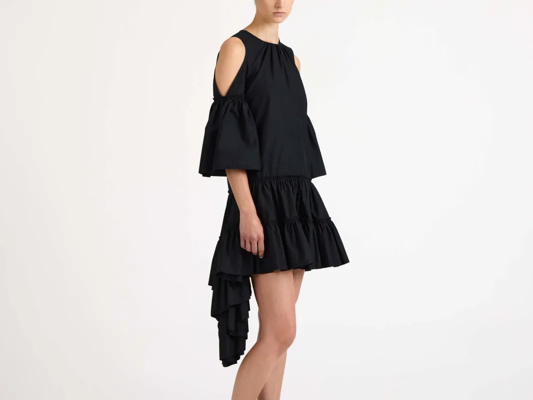 WOMENS RUFFLE DRESS IN BLACK made by J.W. Anderson