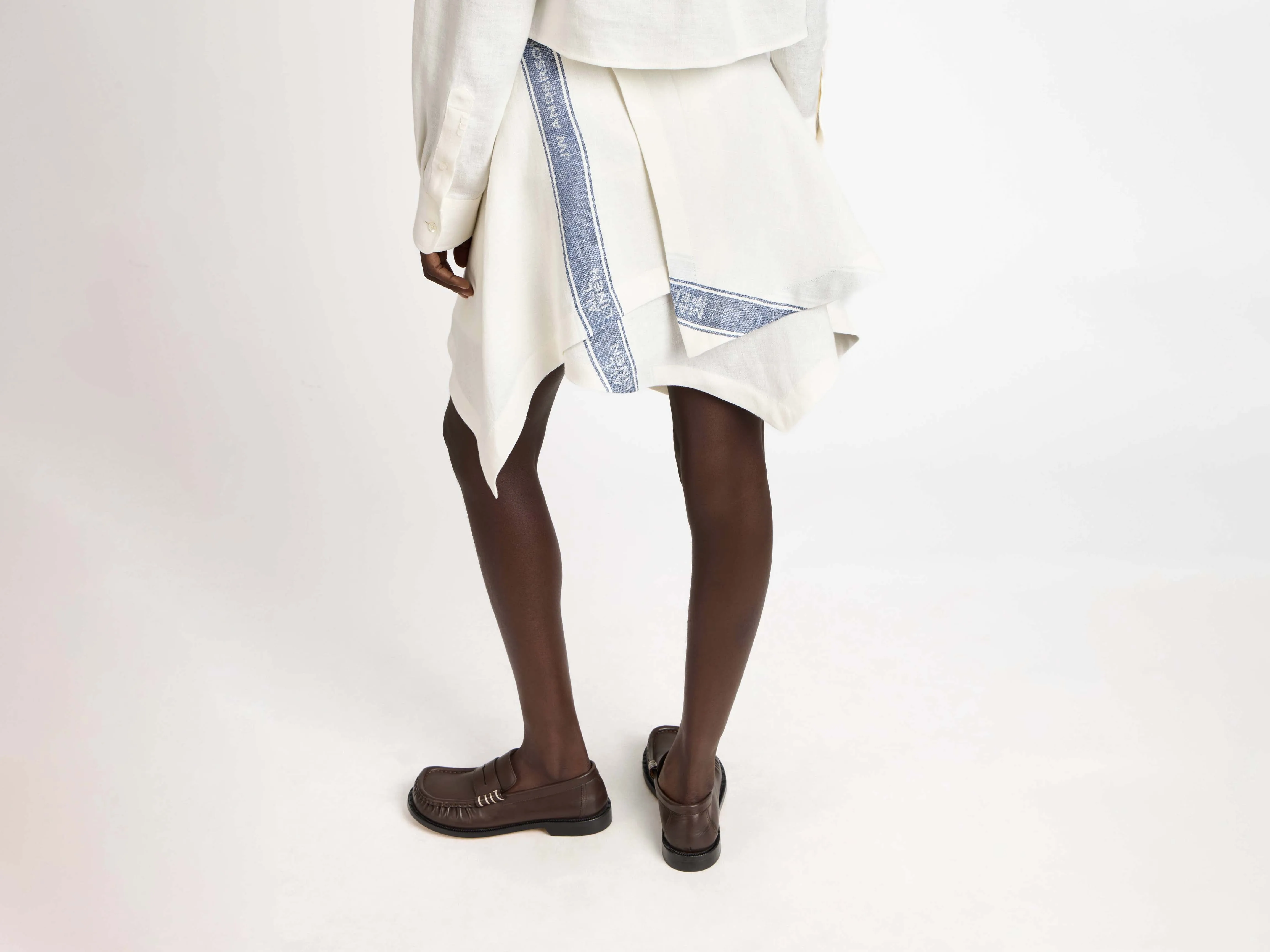 WOMENS PANEL SKIRT IN OFF-WHITE & BLUE sold by J.W. Anderson product image thumbnail 5
