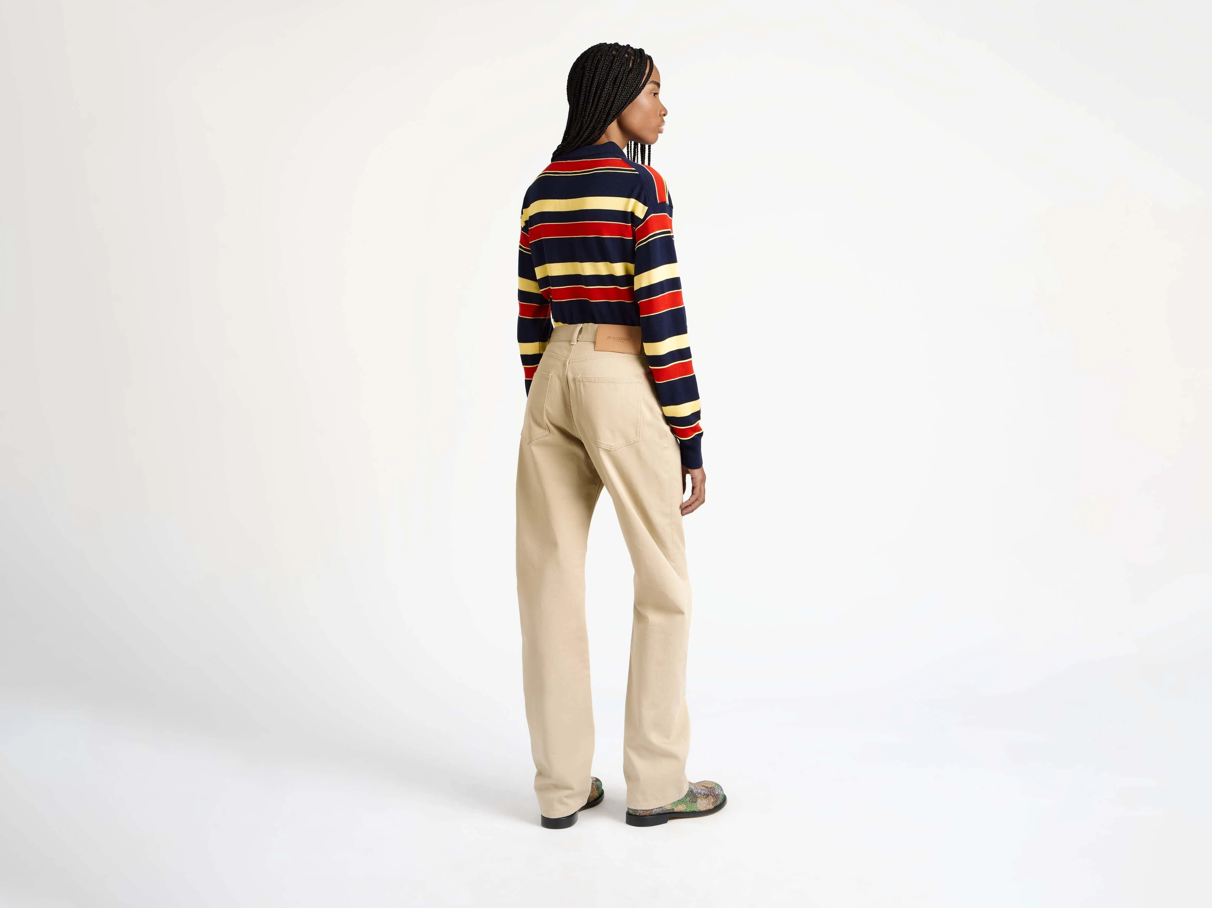 WOMENS STRAIGHT LEG JEANS IN BEIGE sold by J.W. Anderson product image thumbnail 4