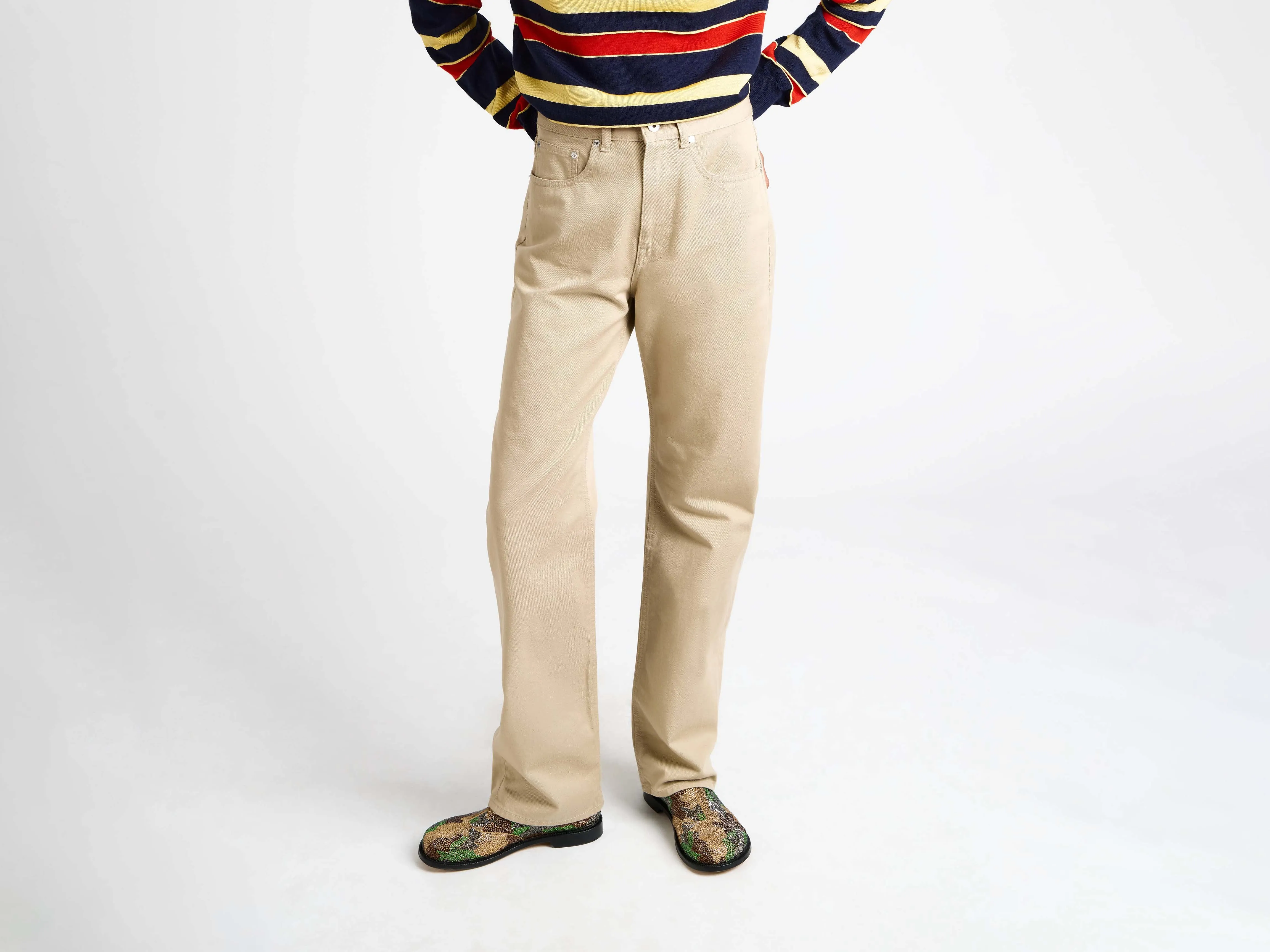 WOMENS STRAIGHT LEG JEANS IN BEIGE sold by J.W. Anderson product image thumbnail 2