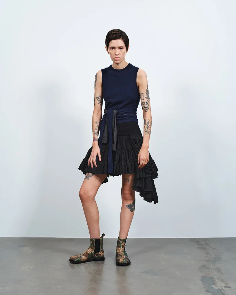 WOMENS WAIST TIE TANK TOP IN NAVY sold by J.W. Anderson product image thumbnail 4