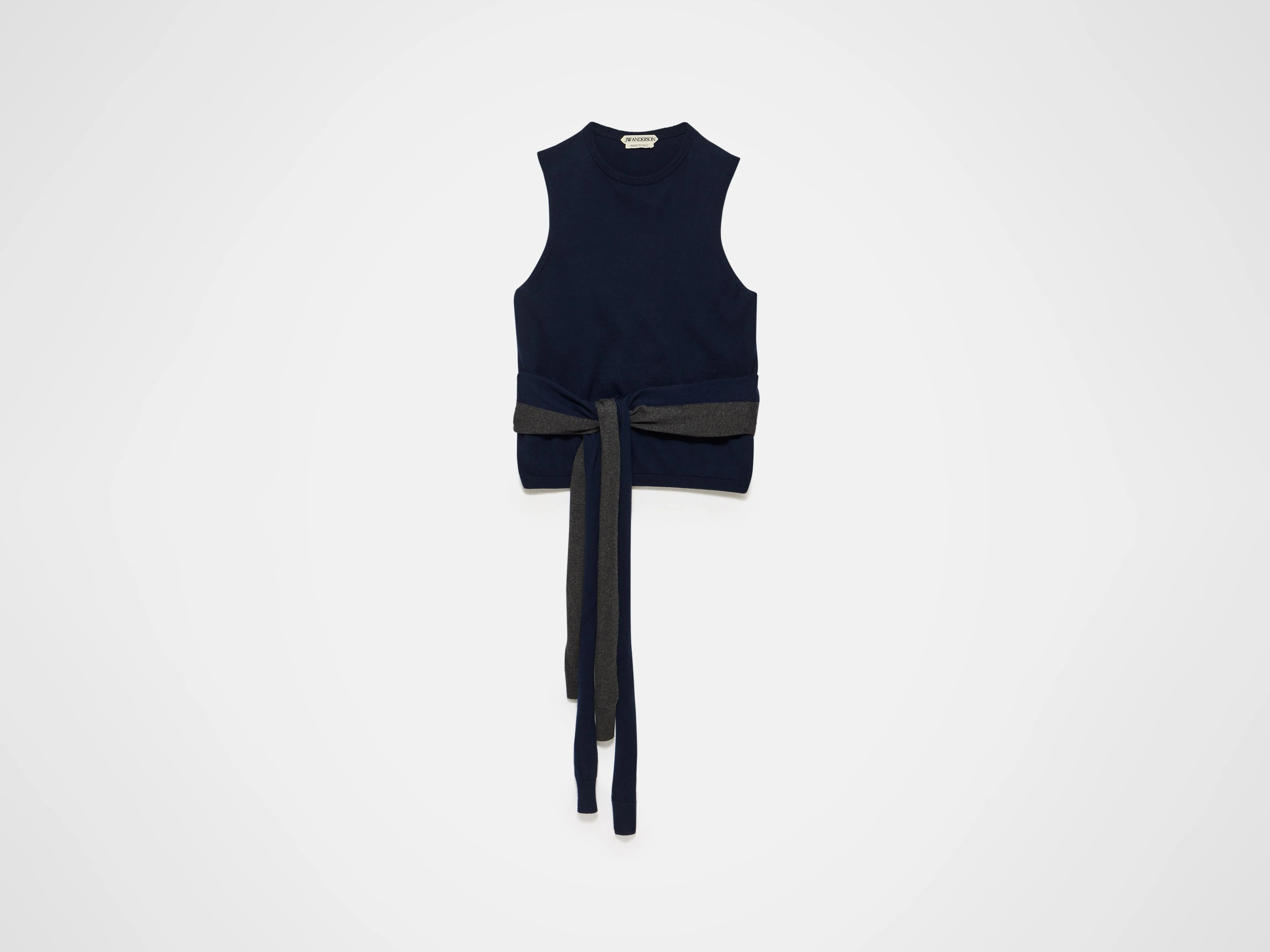 WOMENS WAIST TIE TANK TOP IN NAVY sold by J.W. Anderson product image thumbnail 5