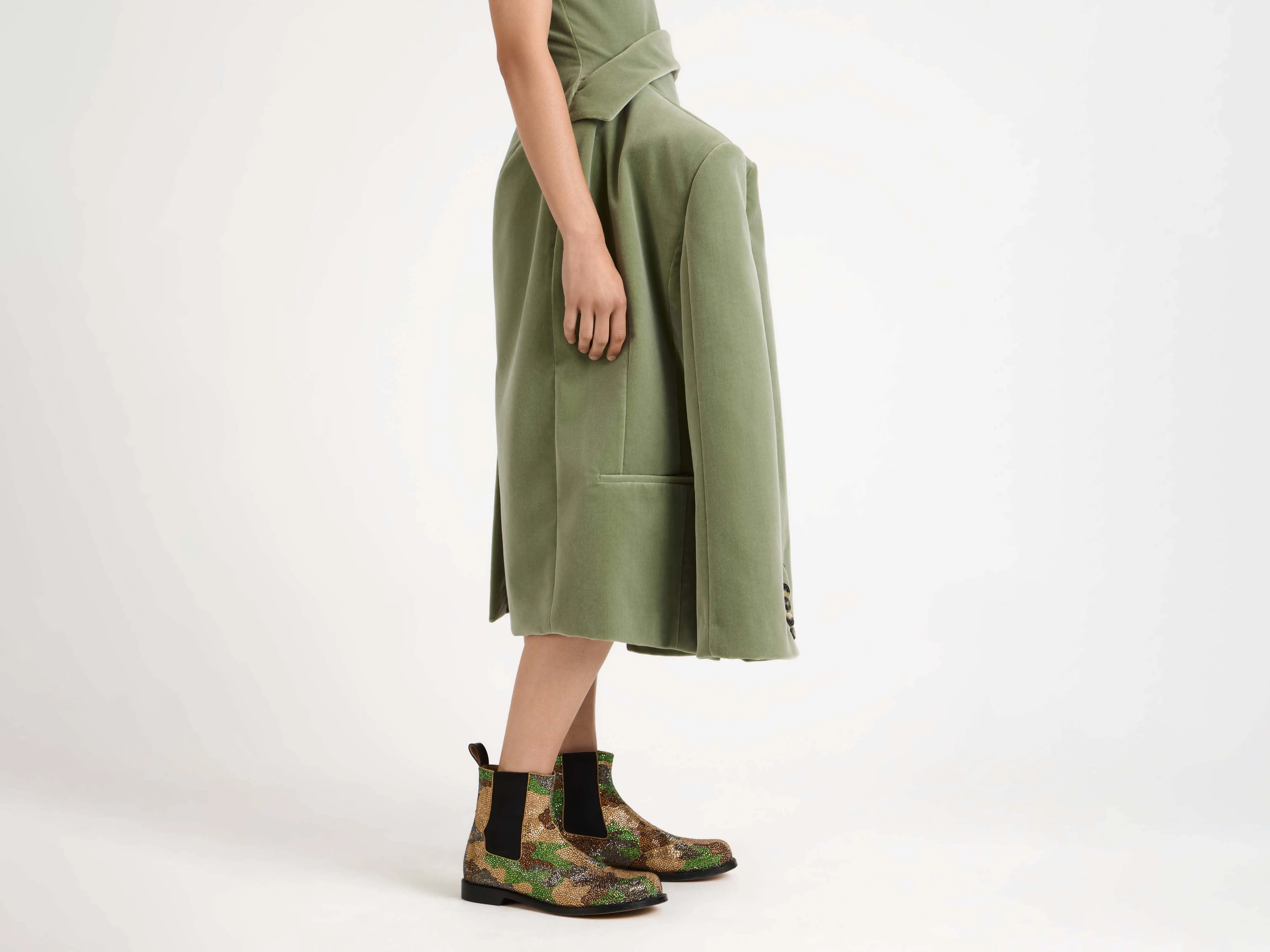 WOMENS STRUCTURED DRESS IN ARTICHOKE sold by J.W. Anderson product image thumbnail 5