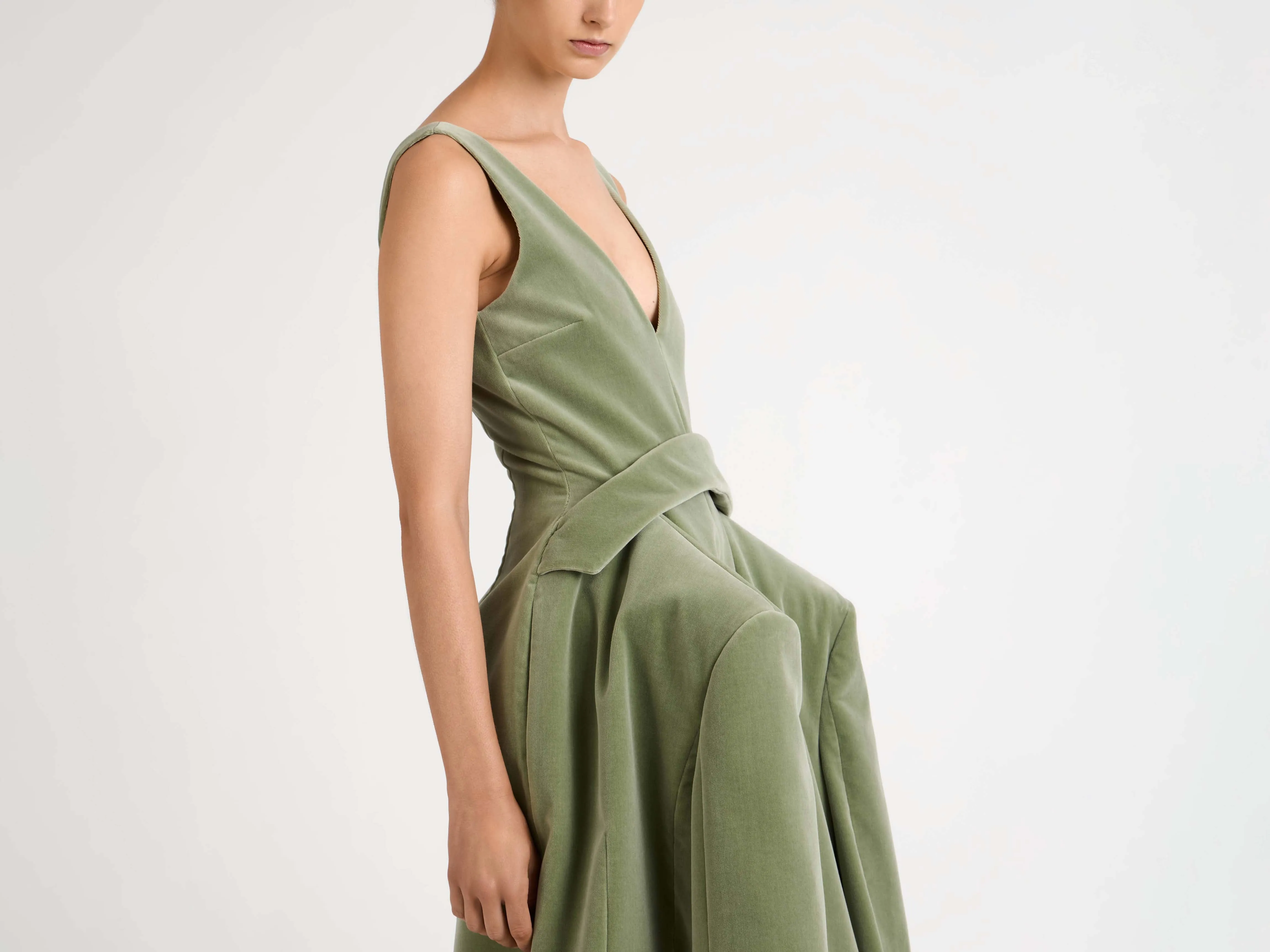 WOMENS STRUCTURED DRESS IN ARTICHOKE sold by J.W. Anderson product image thumbnail 3