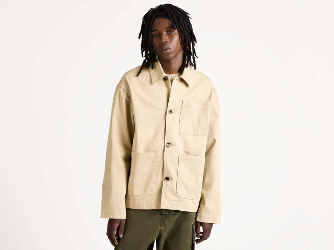 MENS PATCH POCKET JACKET IN  BEIGE made by J.W. Anderson