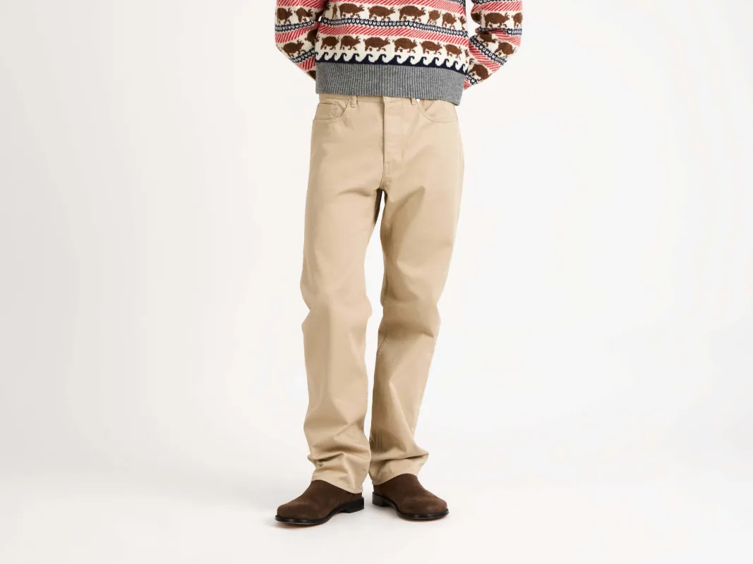 MENS STRAIGHT LEG JEANS IN BEIGE sold by J.W. Anderson