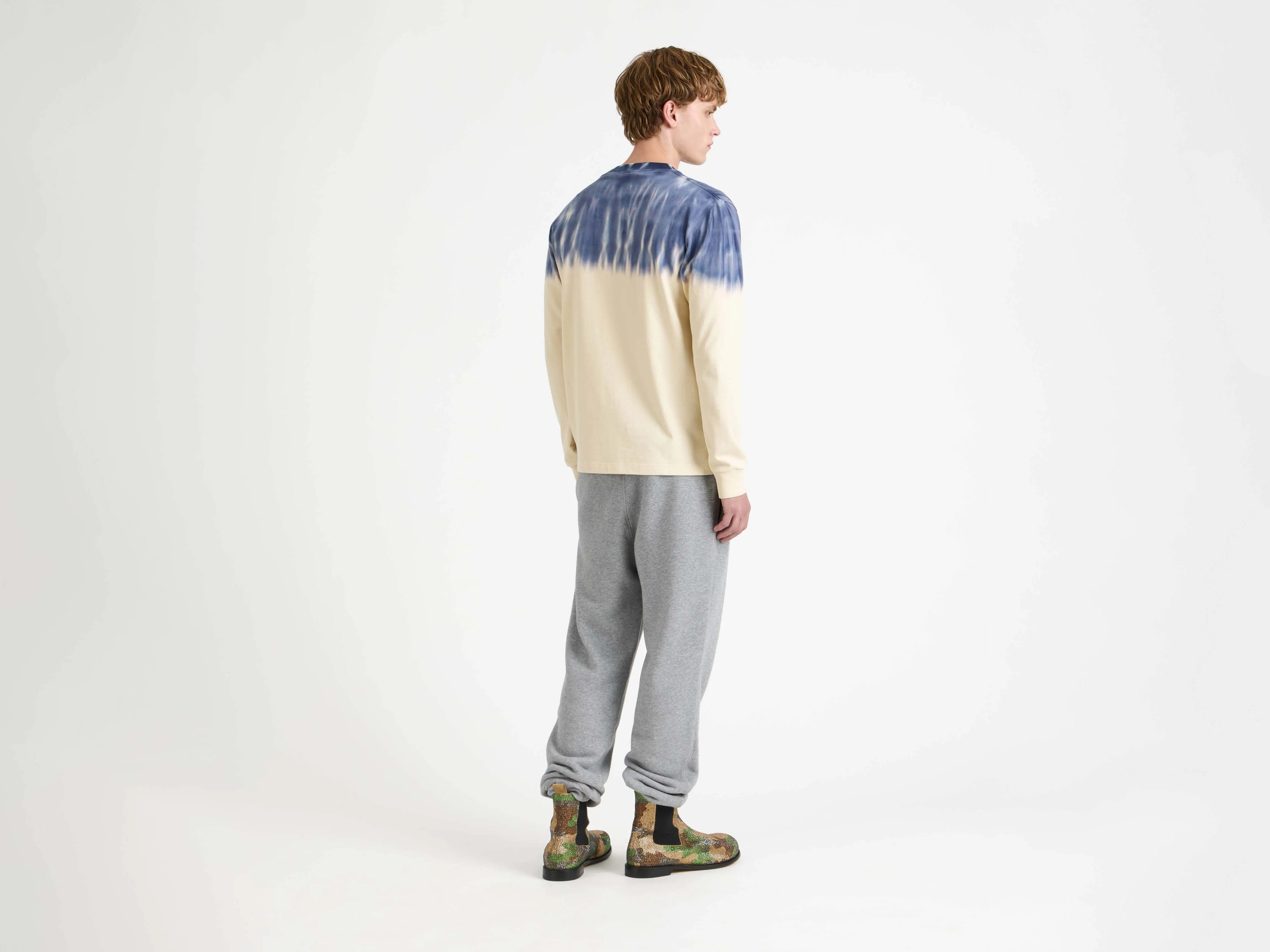 MENS TIE-DYE RIBBON ANCHOR LONGSLEEVE IN ECRU & NAVY sold by J.W. Anderson product image thumbnail 3