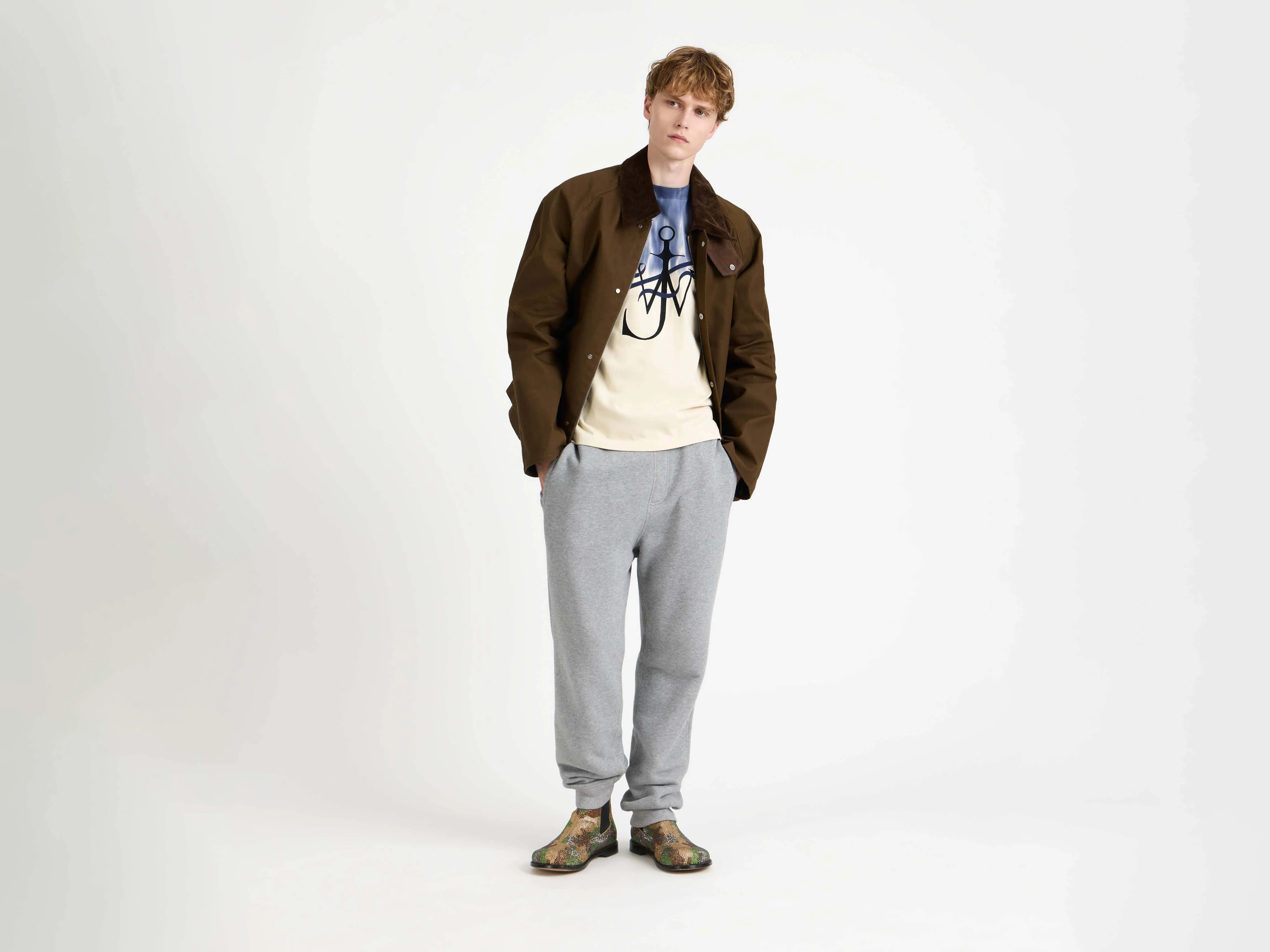 MENS TIE-DYE RIBBON ANCHOR LONGSLEEVE IN ECRU & NAVY sold by J.W. Anderson product image thumbnail 4