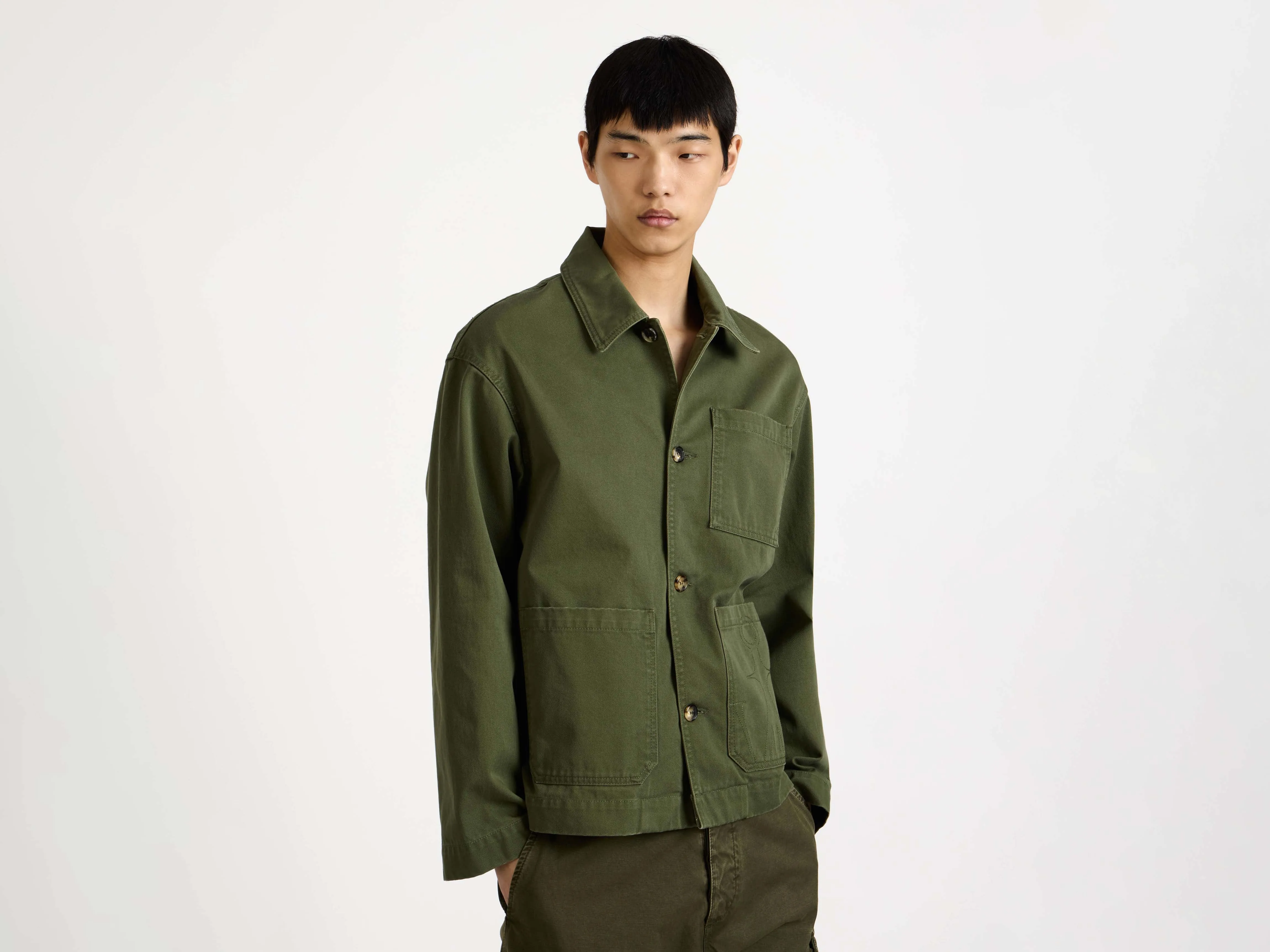 MENS PATCH POCKET JACKET IN WASHED GREEN sold by J.W. Anderson product image thumbnail 3