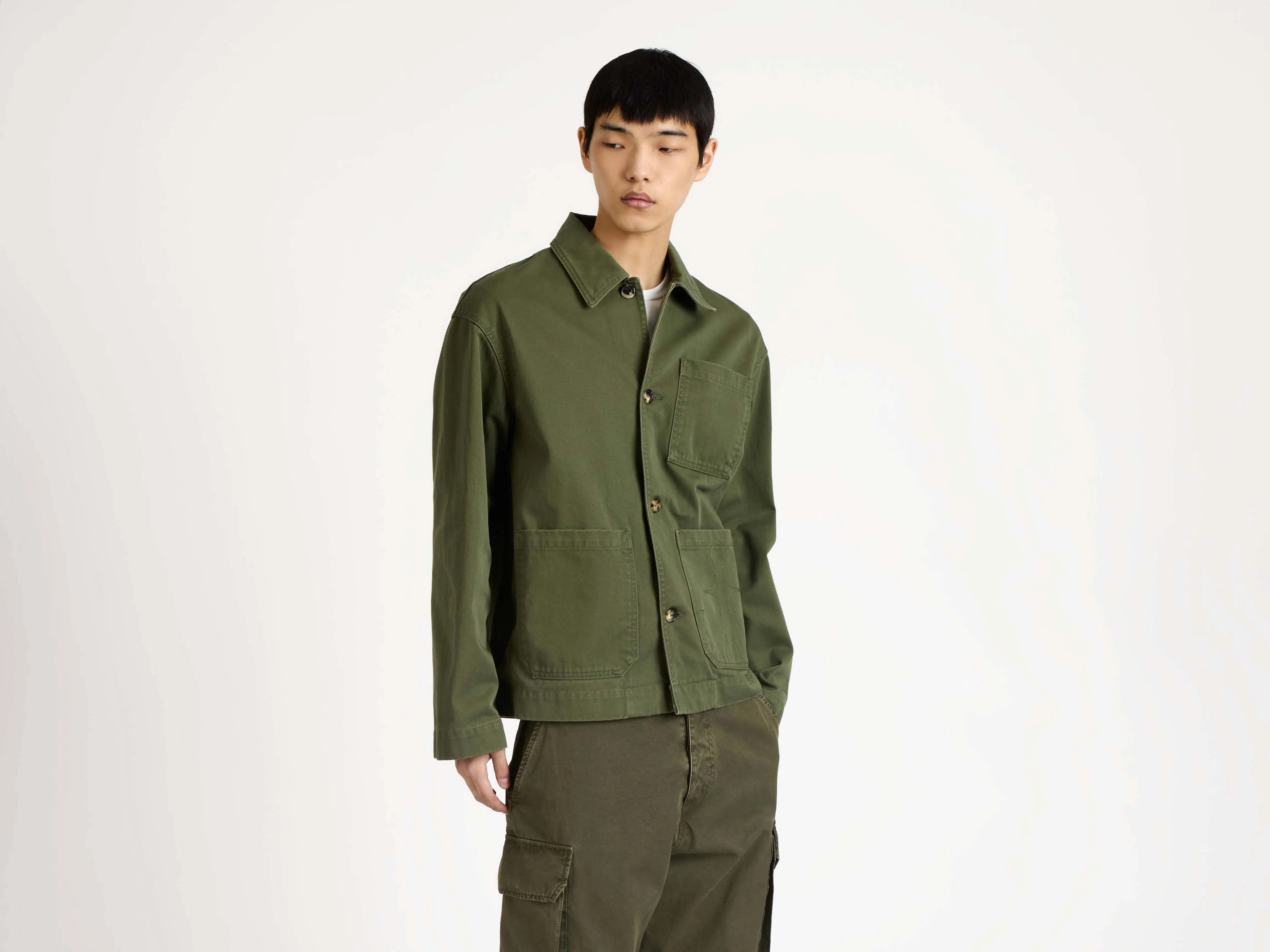 MENS PATCH POCKET JACKET IN WASHED GREEN sold by J.W. Anderson