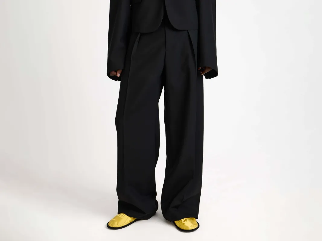 MENS STRAIGHT LEG TROUSERS IN BLACK sold by J.W. Anderson