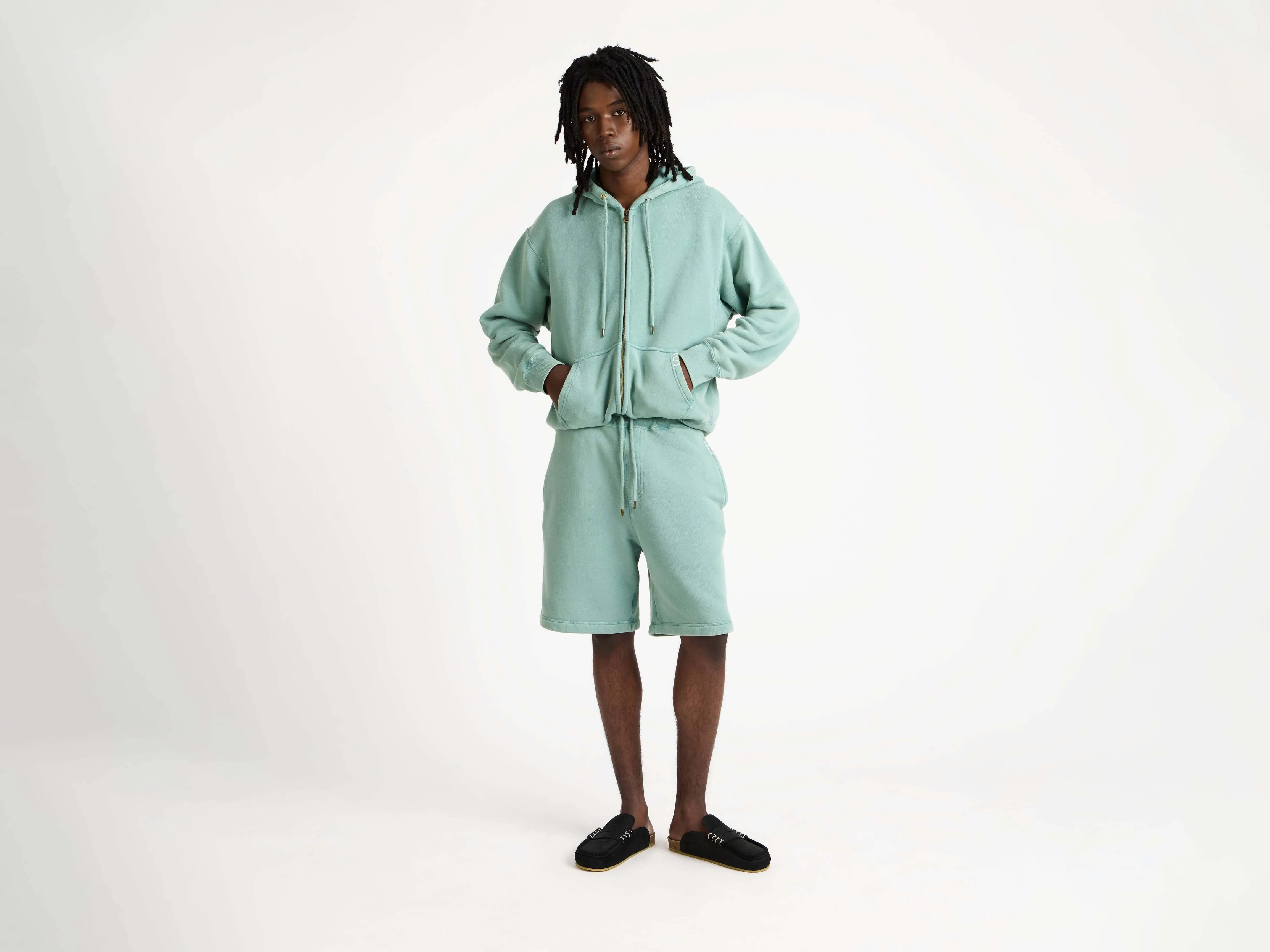 MENS DRAWSTRING SHORTS IN WASHED TEAL sold by J.W. Anderson product image thumbnail 5