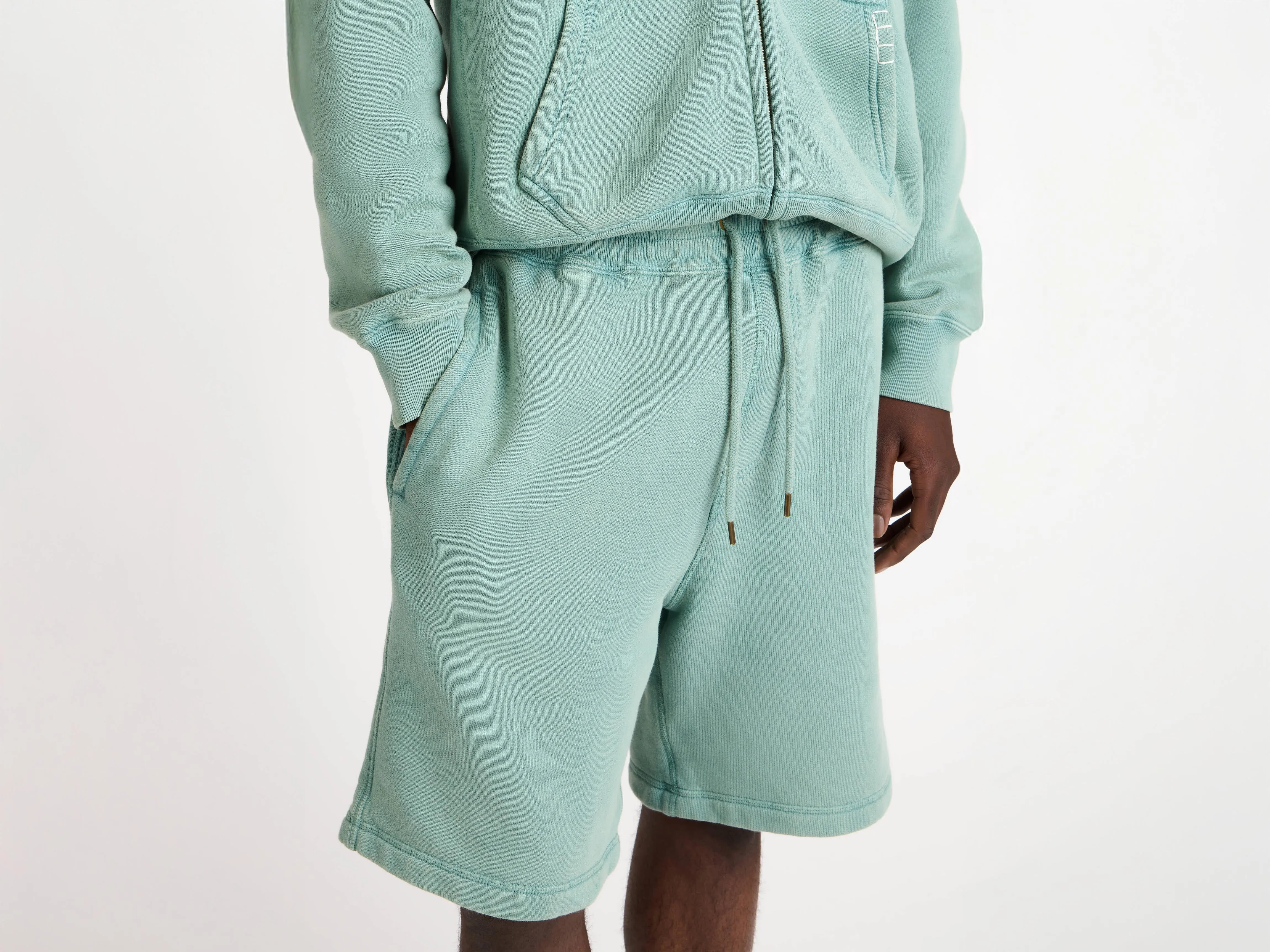 MENS DRAWSTRING SHORTS IN WASHED TEAL sold by J.W. Anderson product image thumbnail 4