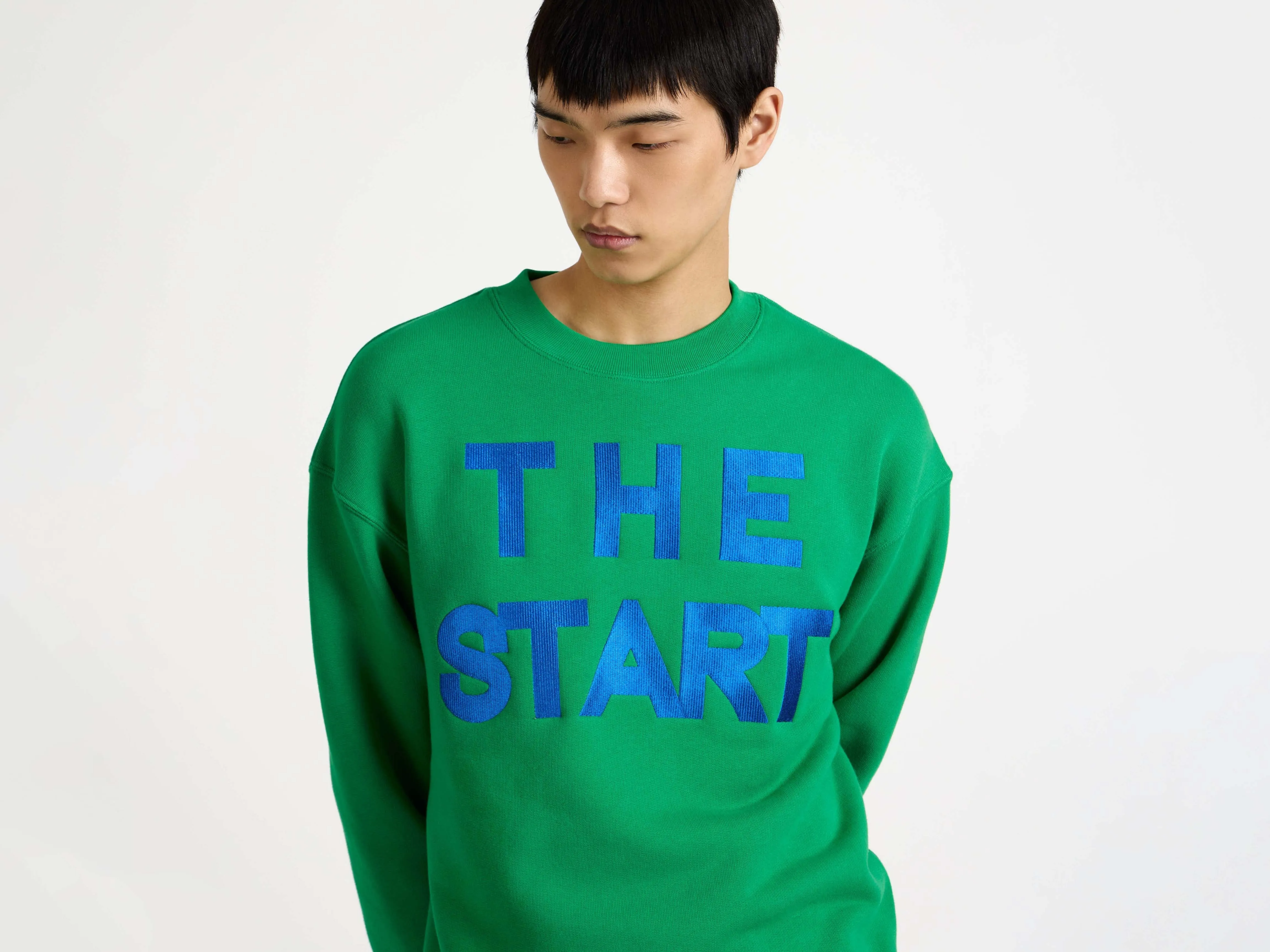 MENS 'THE START' SWEATSHIRT IN BRIGHT GREEN sold by J.W. Anderson product image thumbnail 4
