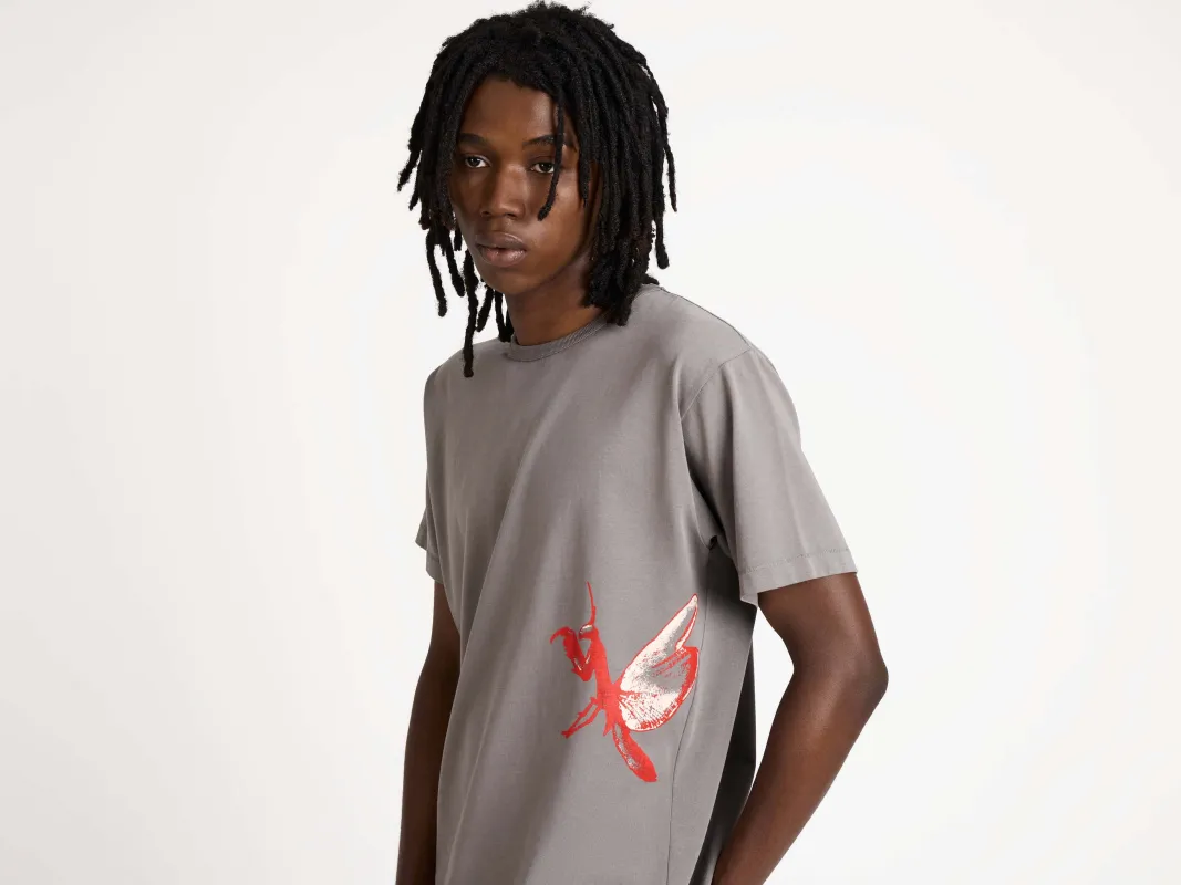 MENS PRAYING MANTIS T-SHIRT IN GREY sold by J.W. Anderson