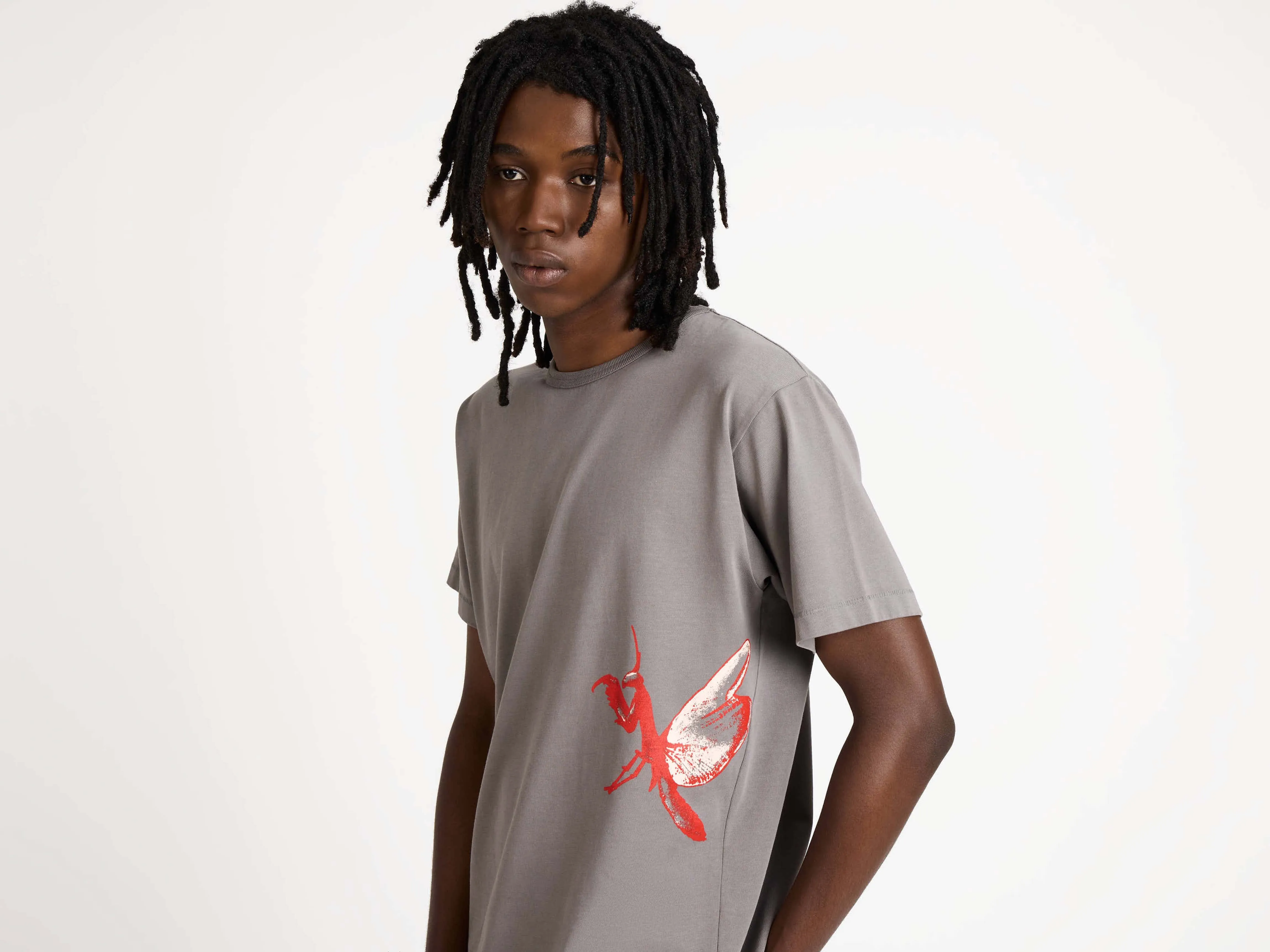 MENS PRAYING MANTIS T-SHIRT IN GREY sold by J.W. Anderson