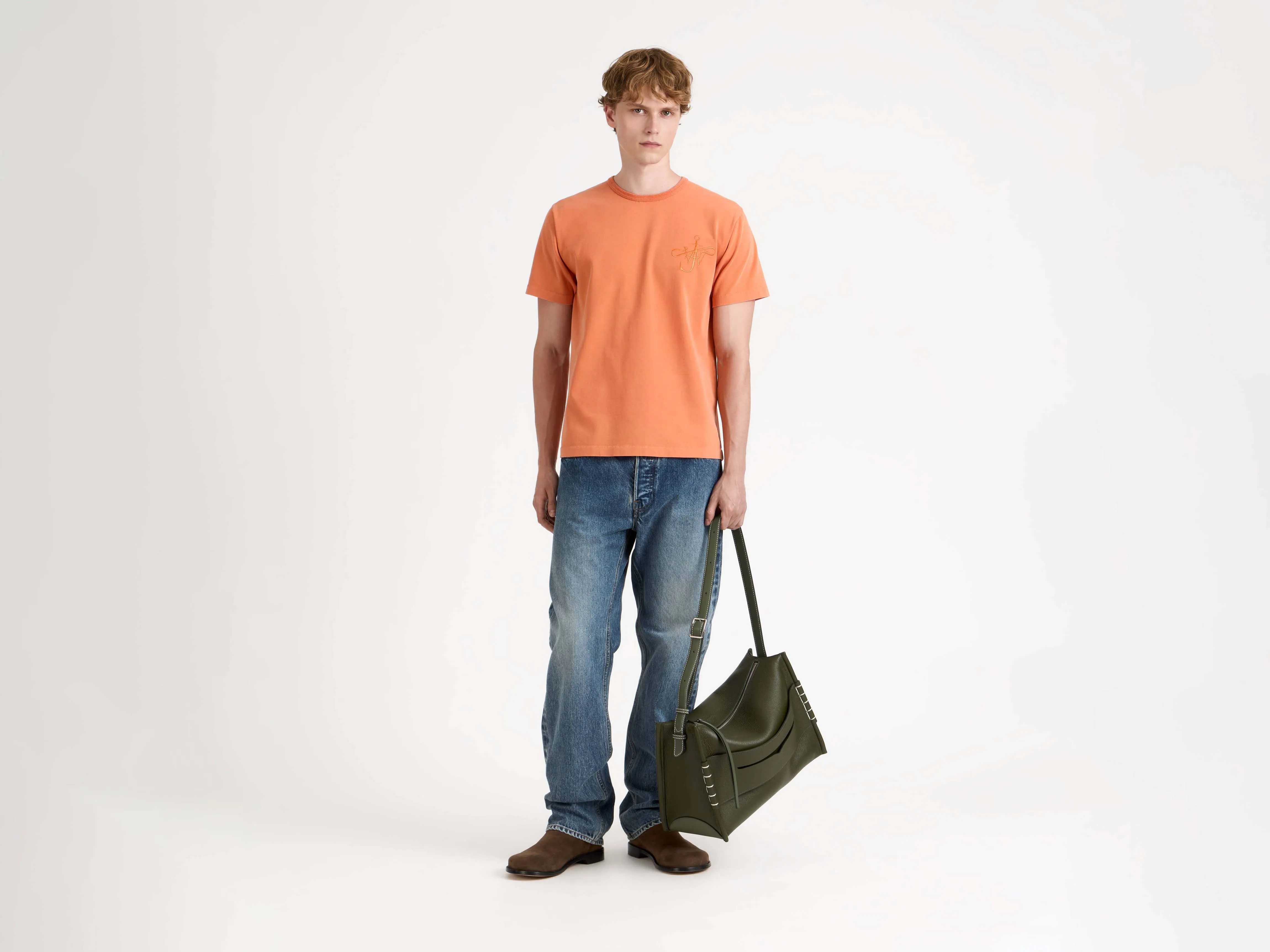 MENS RIBBON ANCHOR T-SHIRT IN WASHED ORANGE sold by J.W. Anderson product image thumbnail 2