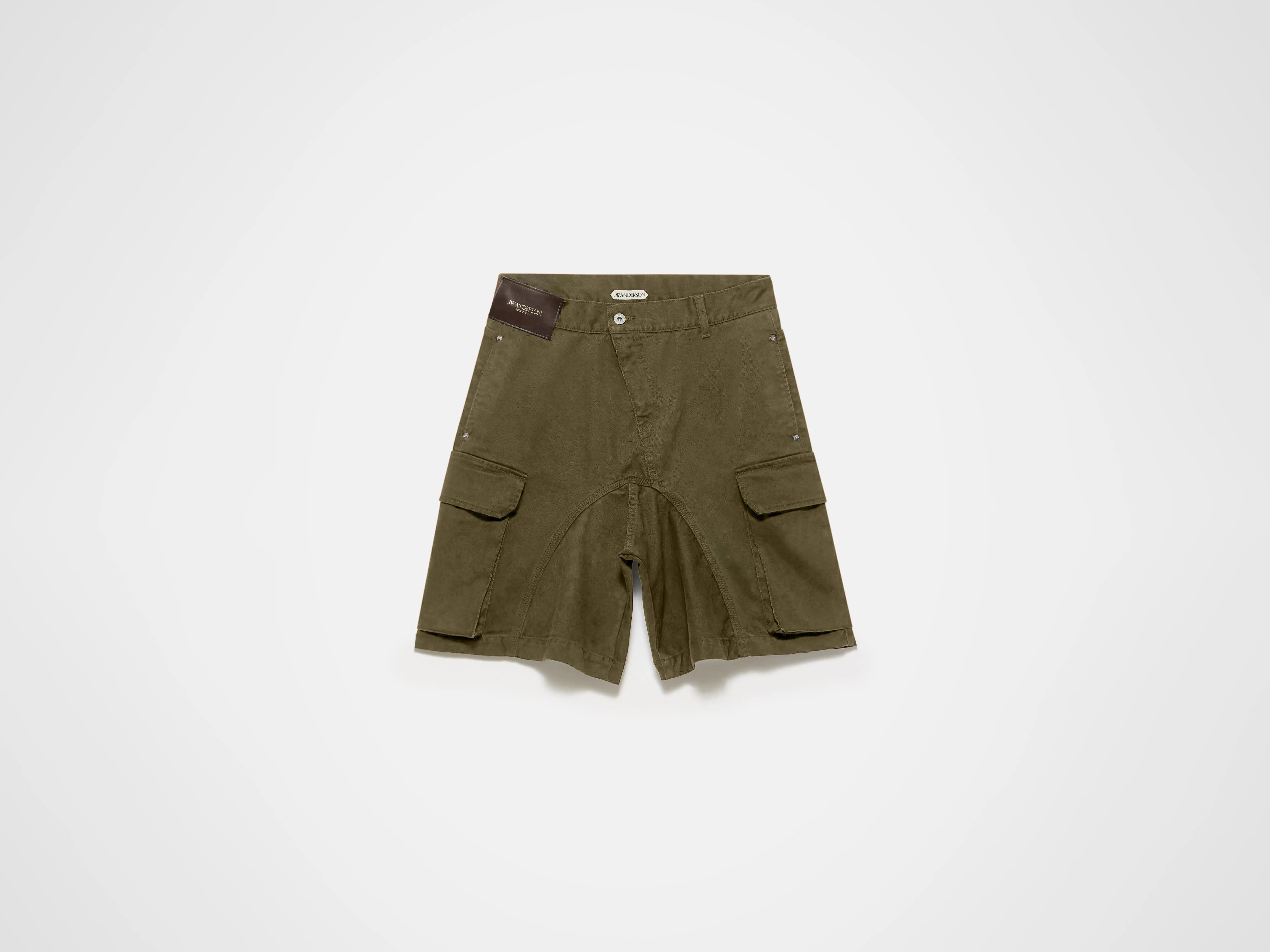 MENS TWISTED PATCH POCKET SHORTS IN KHAKI sold by J.W. Anderson product image thumbnail 2