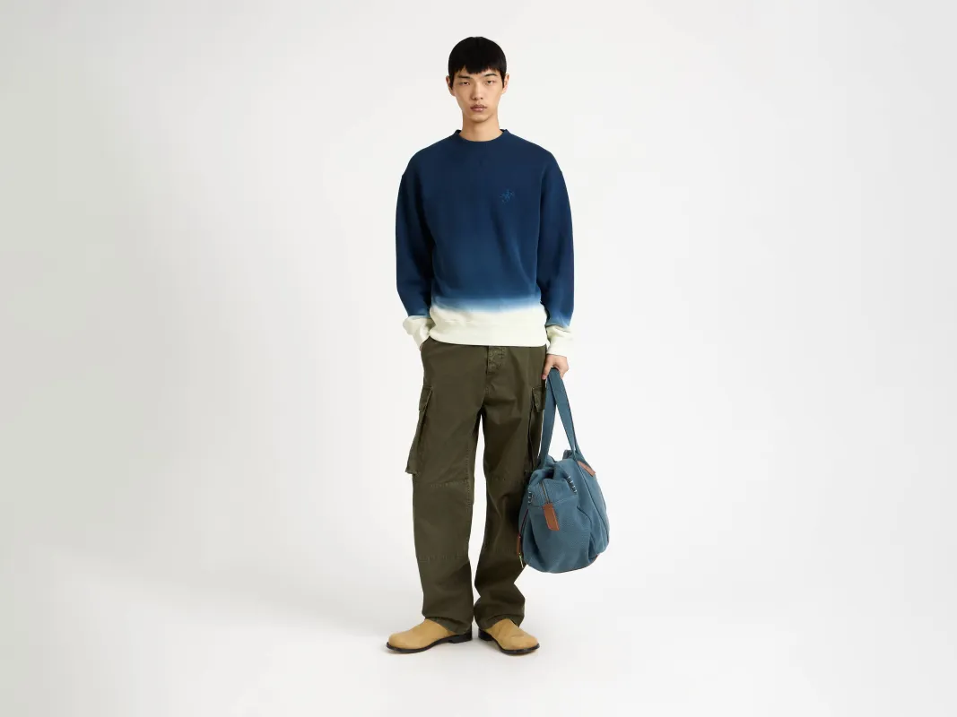 MENS DIP DYE SWEATSHIRT IN NAVY & ECRU made by J.W. Anderson