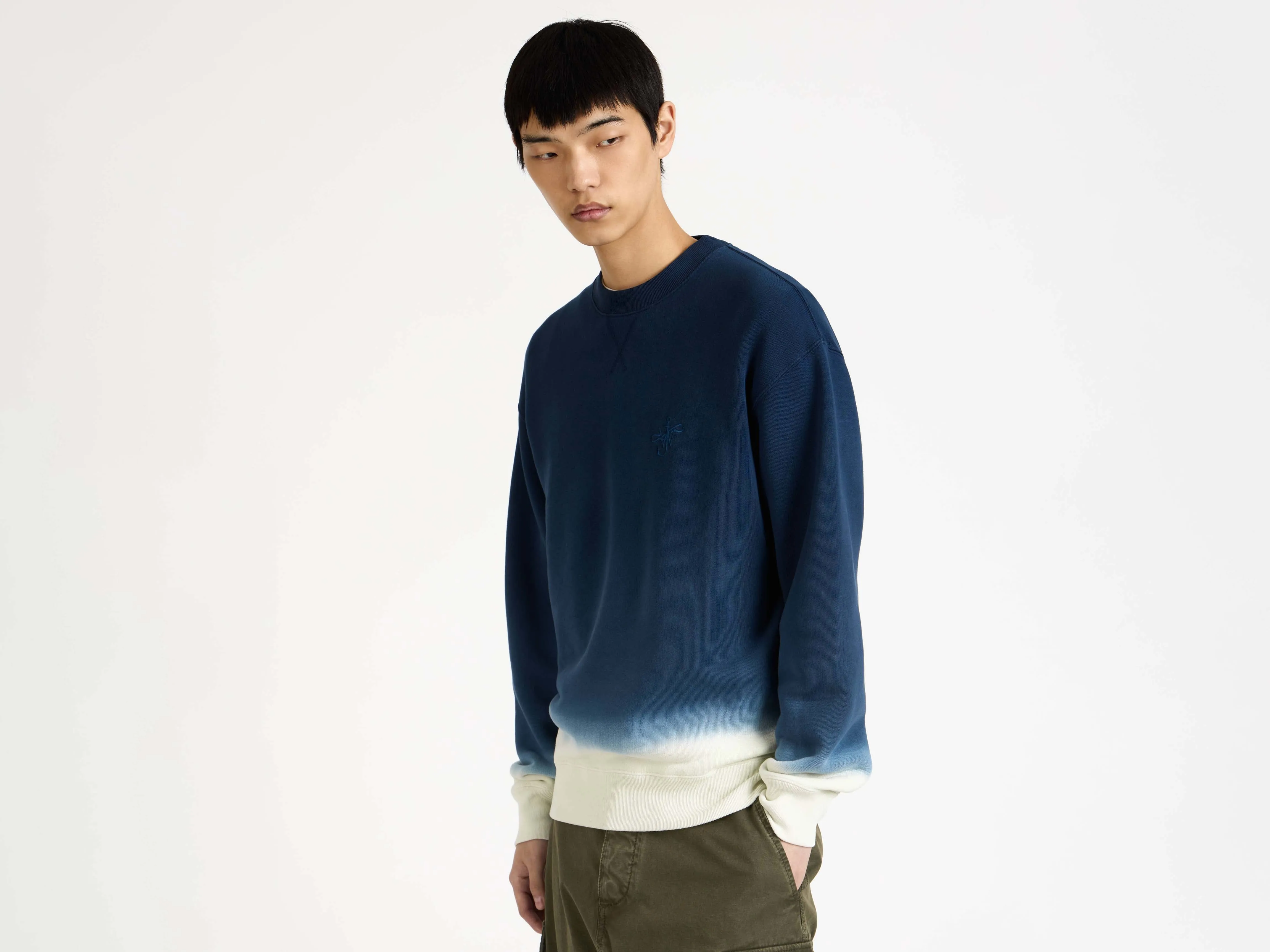 MENS DIP DYE SWEATSHIRT IN NAVY & ECRU sold by J.W. Anderson product image thumbnail 4