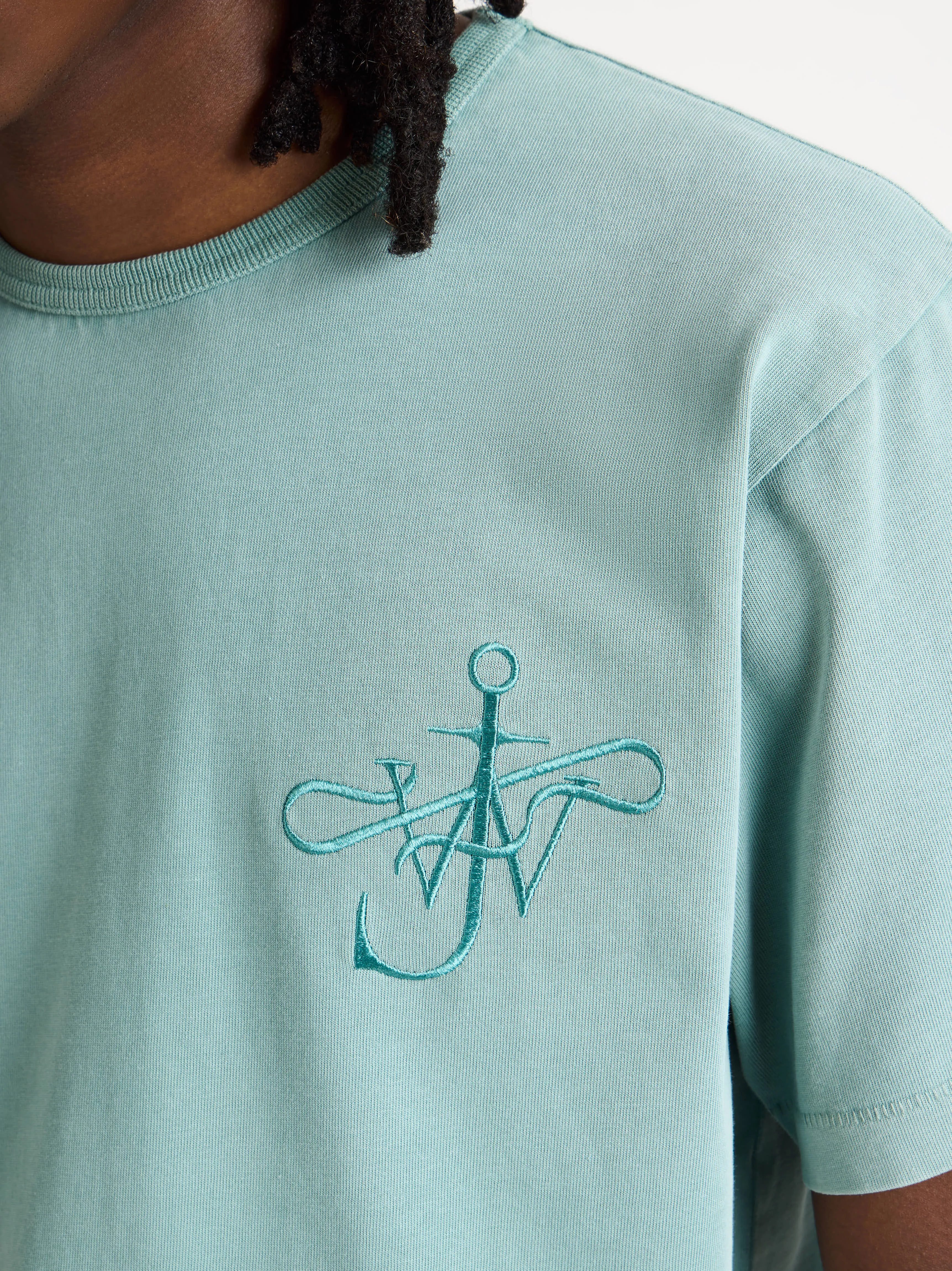 MENS RIBBON ANCHOR T-SHIRT IN WASHED TEAL sold by J.W. Anderson product image thumbnail 5