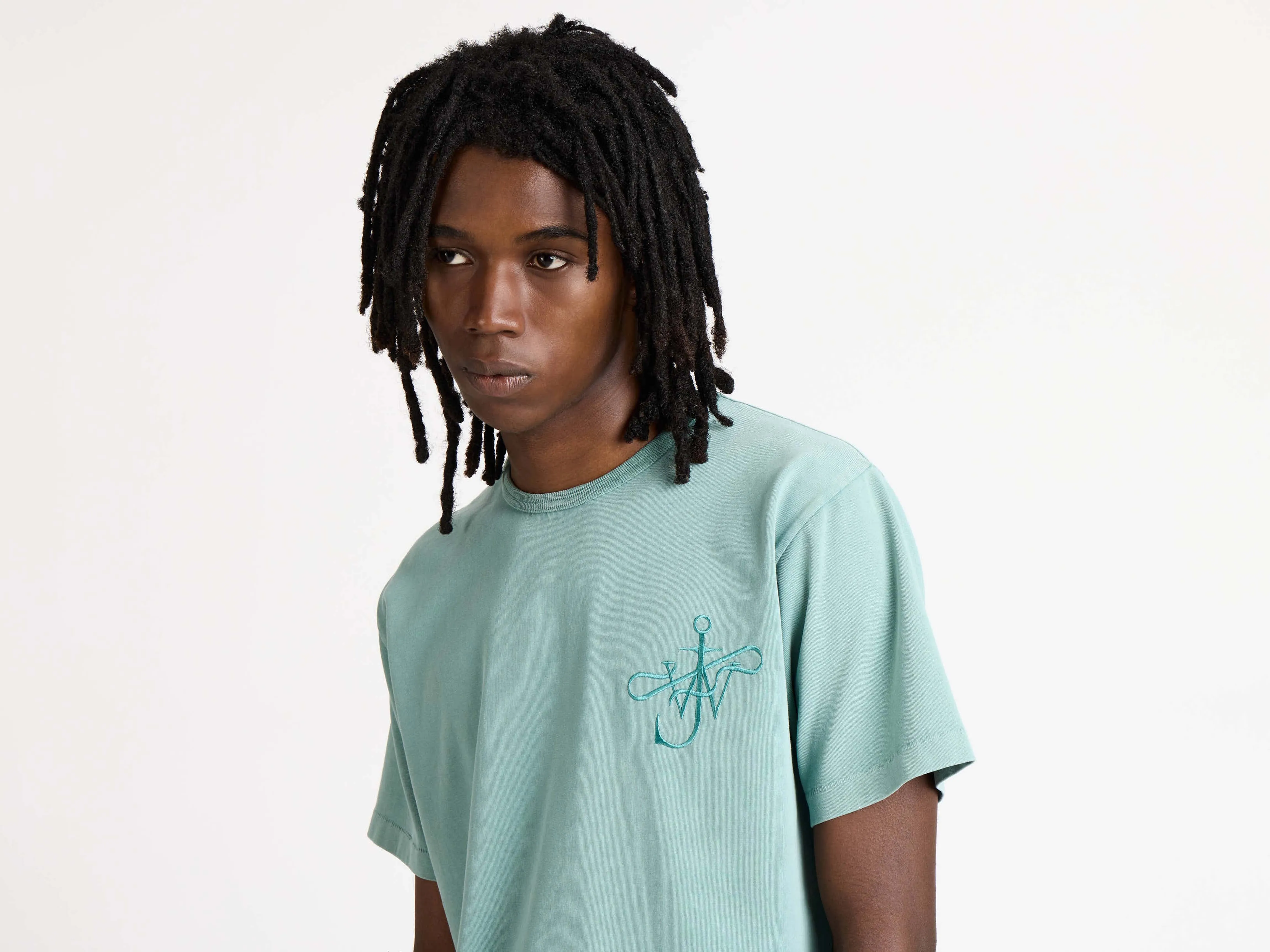 MENS RIBBON ANCHOR T-SHIRT IN WASHED TEAL sold by J.W. Anderson product image thumbnail 3