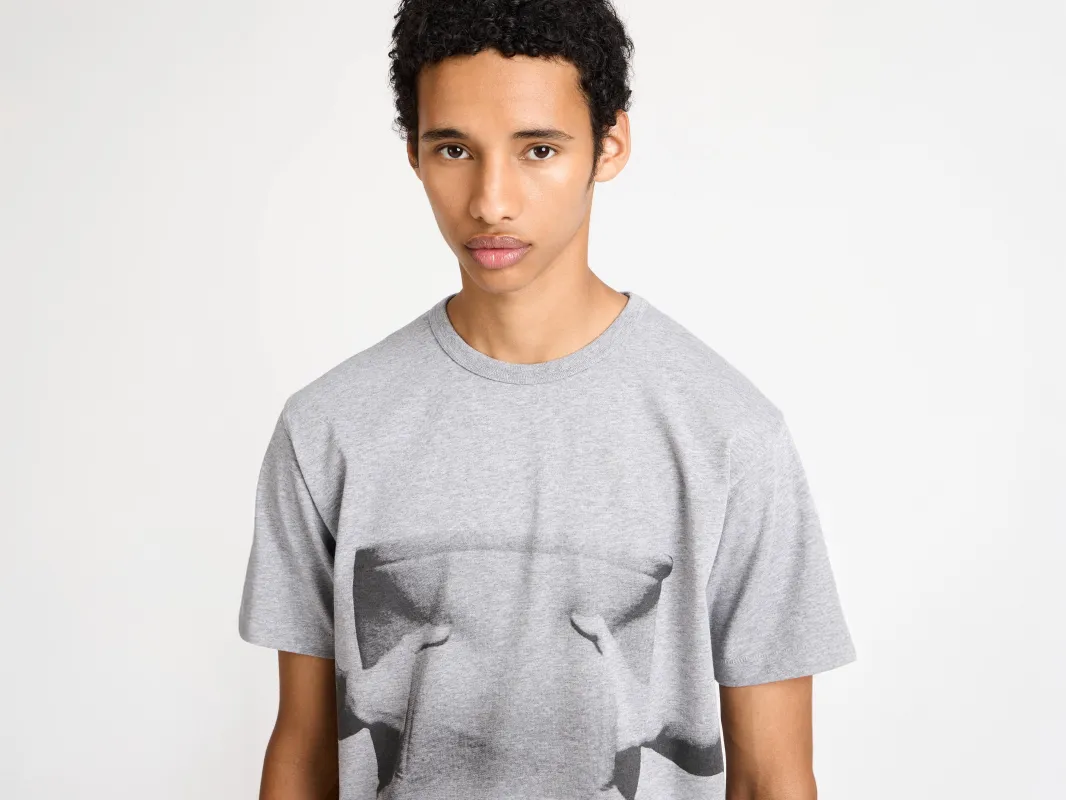 MENS GESTURE T-SHIRT IN MID GREY MELANGE sold by J.W. Anderson