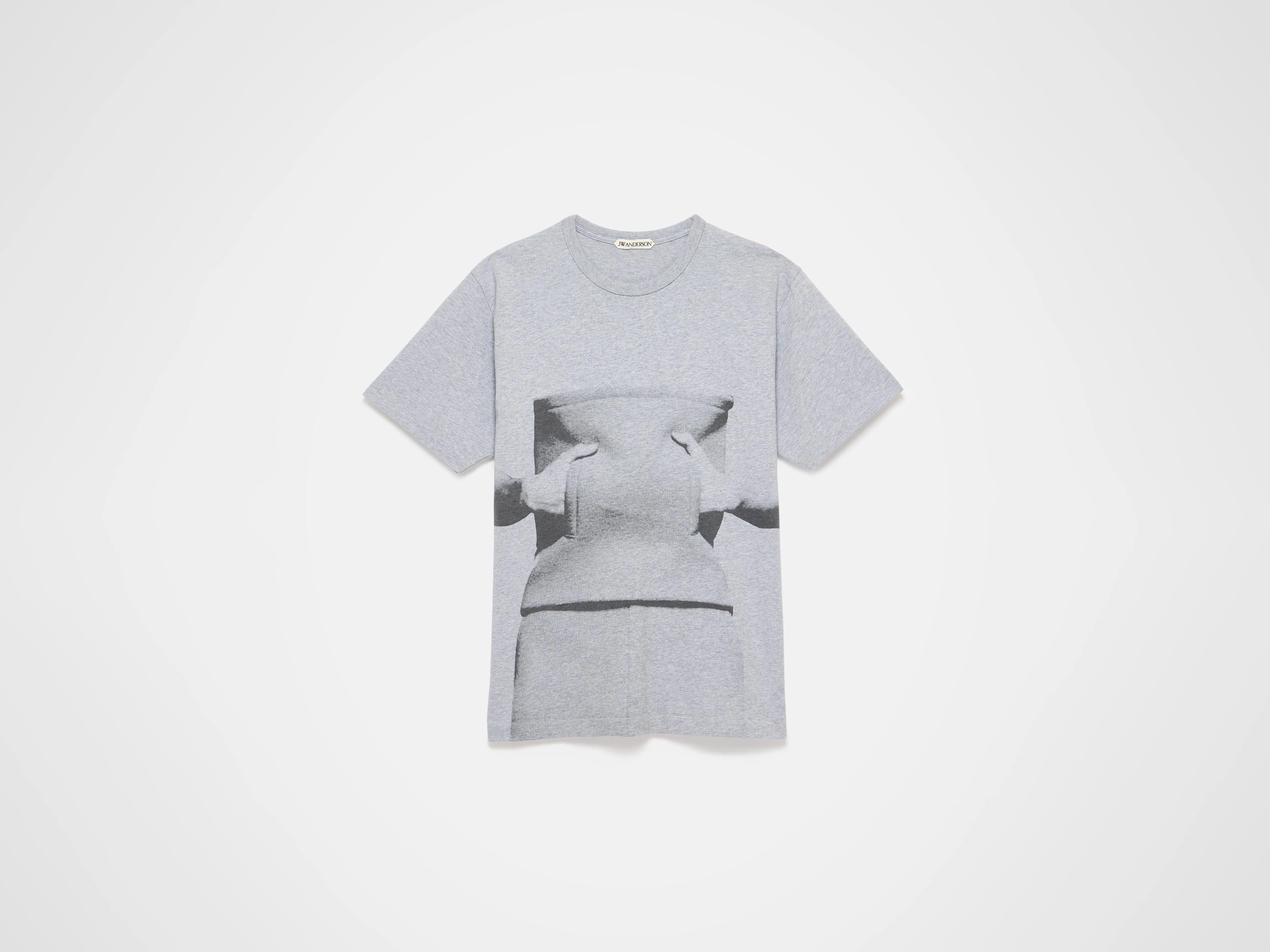 MENS GESTURE T-SHIRT IN MID GREY MELANGE sold by J.W. Anderson product image thumbnail 2