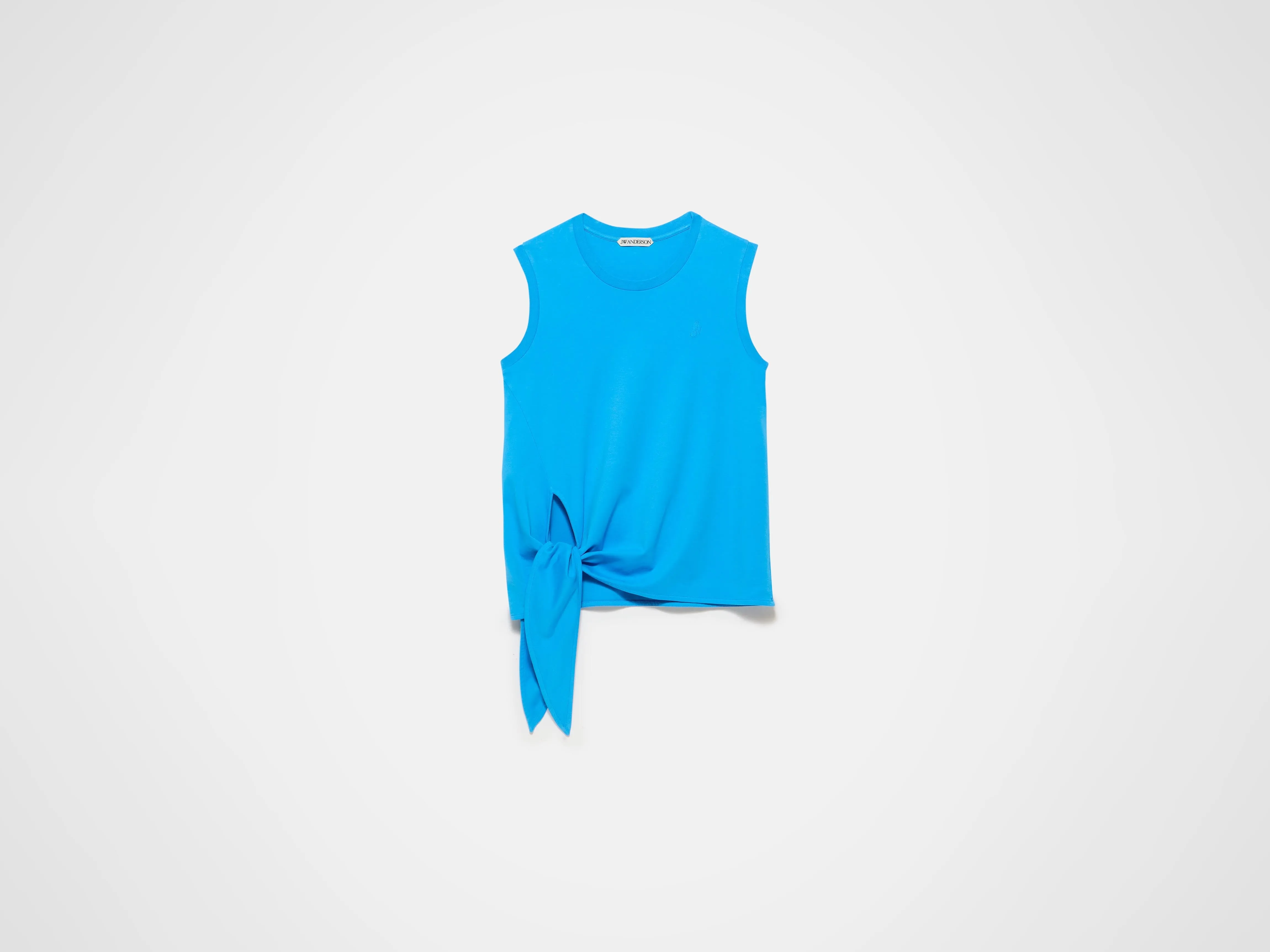 WOMENS HEM KNOT TANK TOP IN BRIGHT BLUE sold by J.W. Anderson product image thumbnail 5