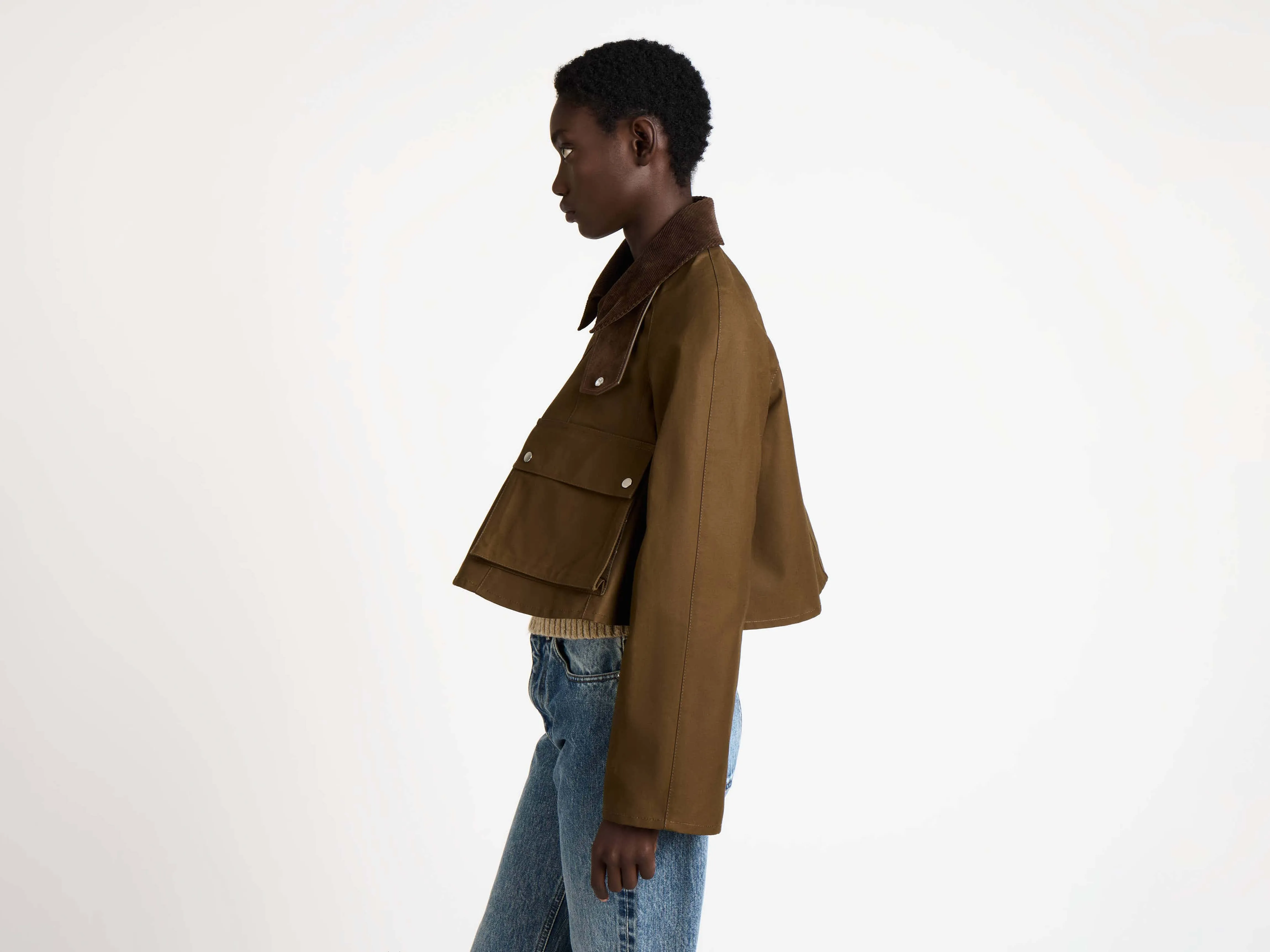 WOMENS BARN JACKET IN DARK OLIVE sold by J.W. Anderson product image thumbnail 5