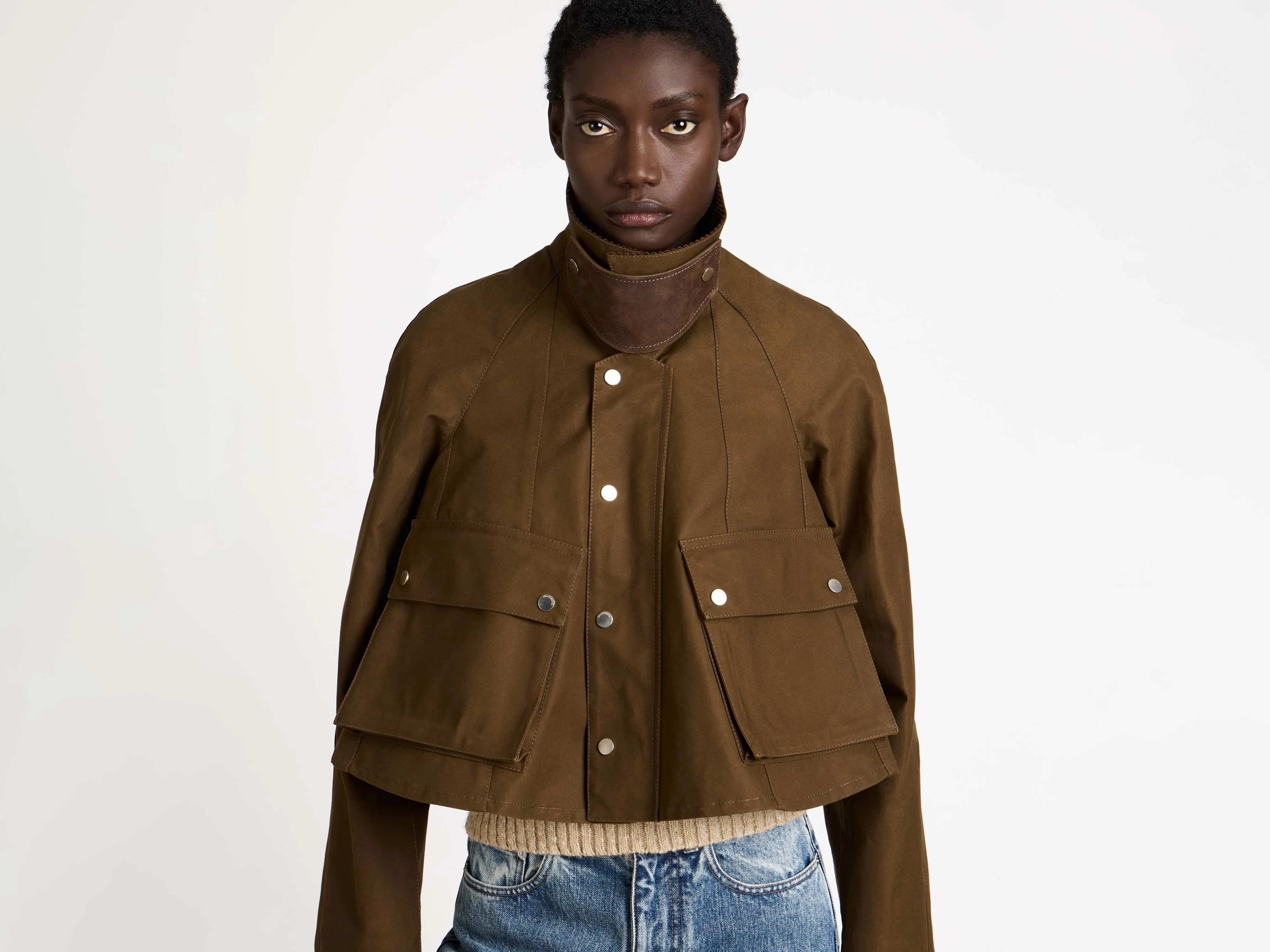 WOMENS BARN JACKET IN DARK OLIVE sold by J.W. Anderson product image thumbnail 3