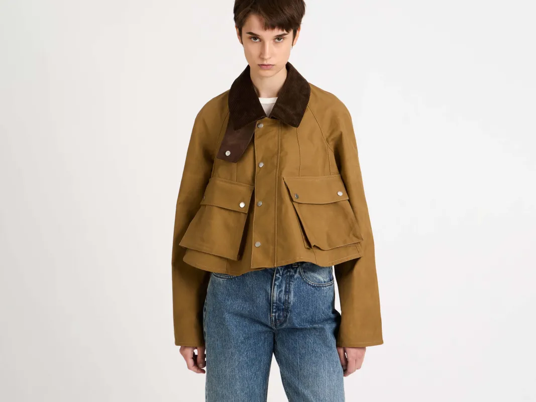 WOMENS BARN JACKET IN BISCUIT made by J.W. Anderson
