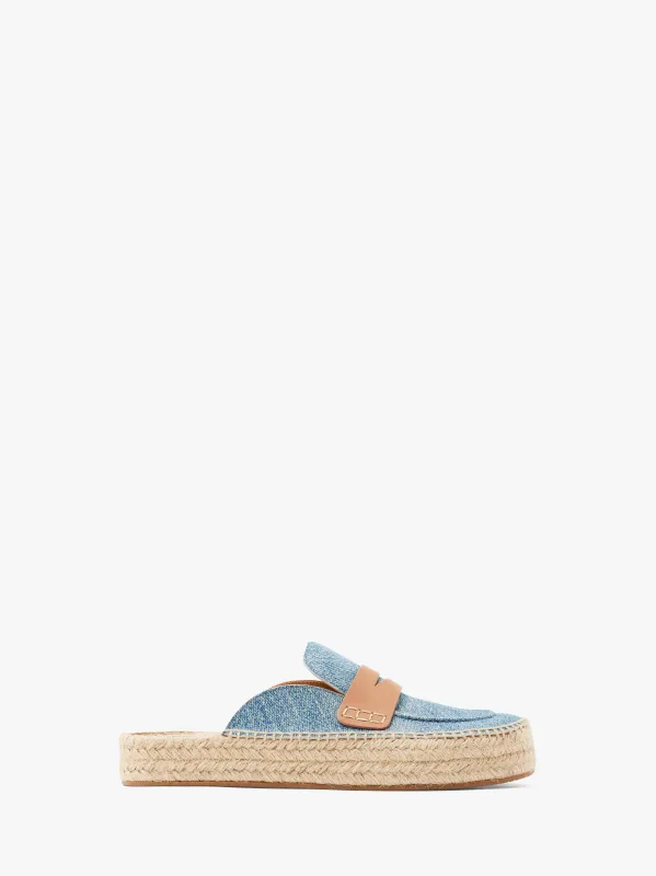 SUEDE LACE-FRONT PLATFORM ESPADRILLE sold by J.W. Anderson