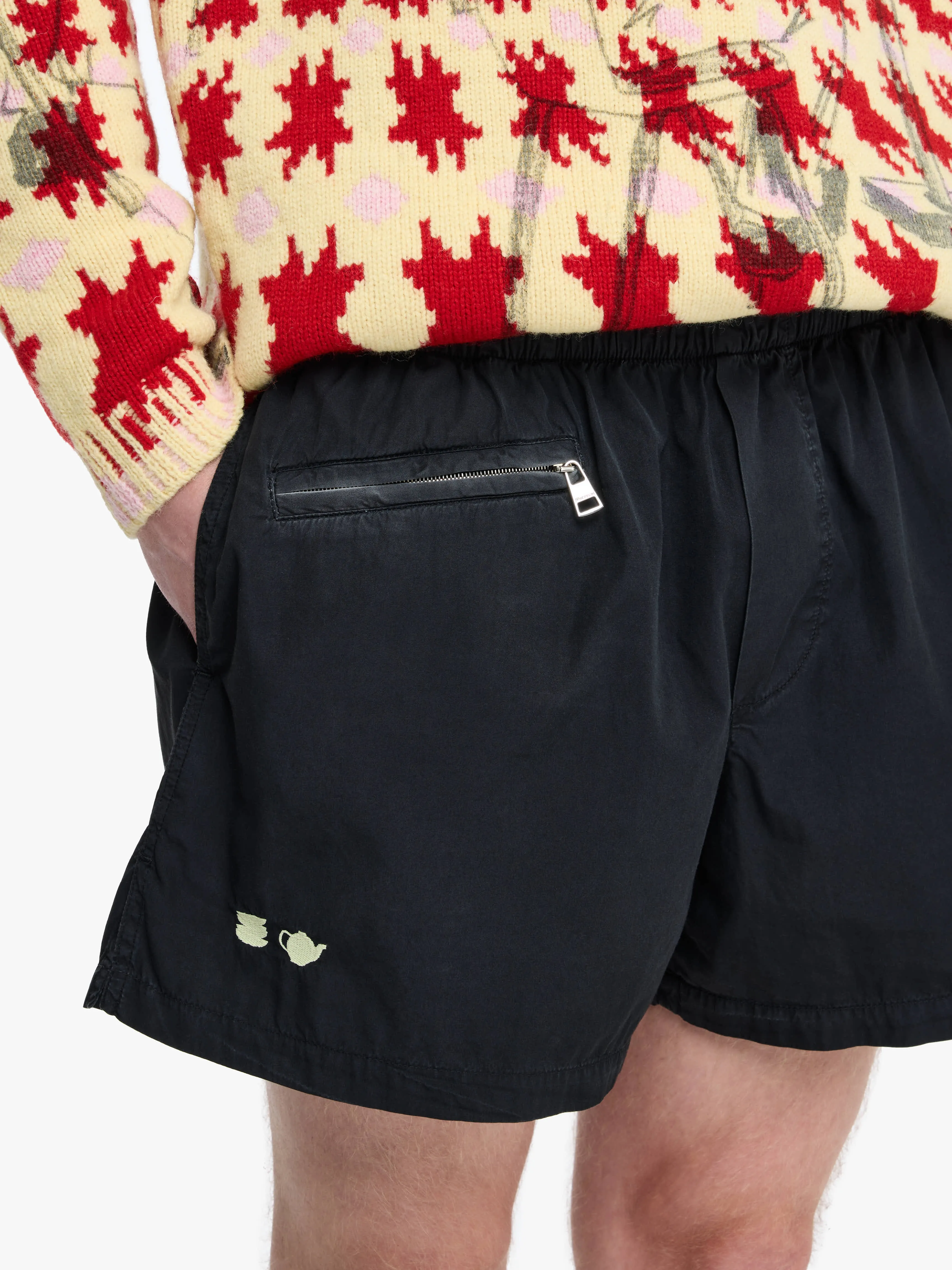 CONTRAST EMBROIDERY SHORTS sold by J.W. Anderson product image thumbnail 5