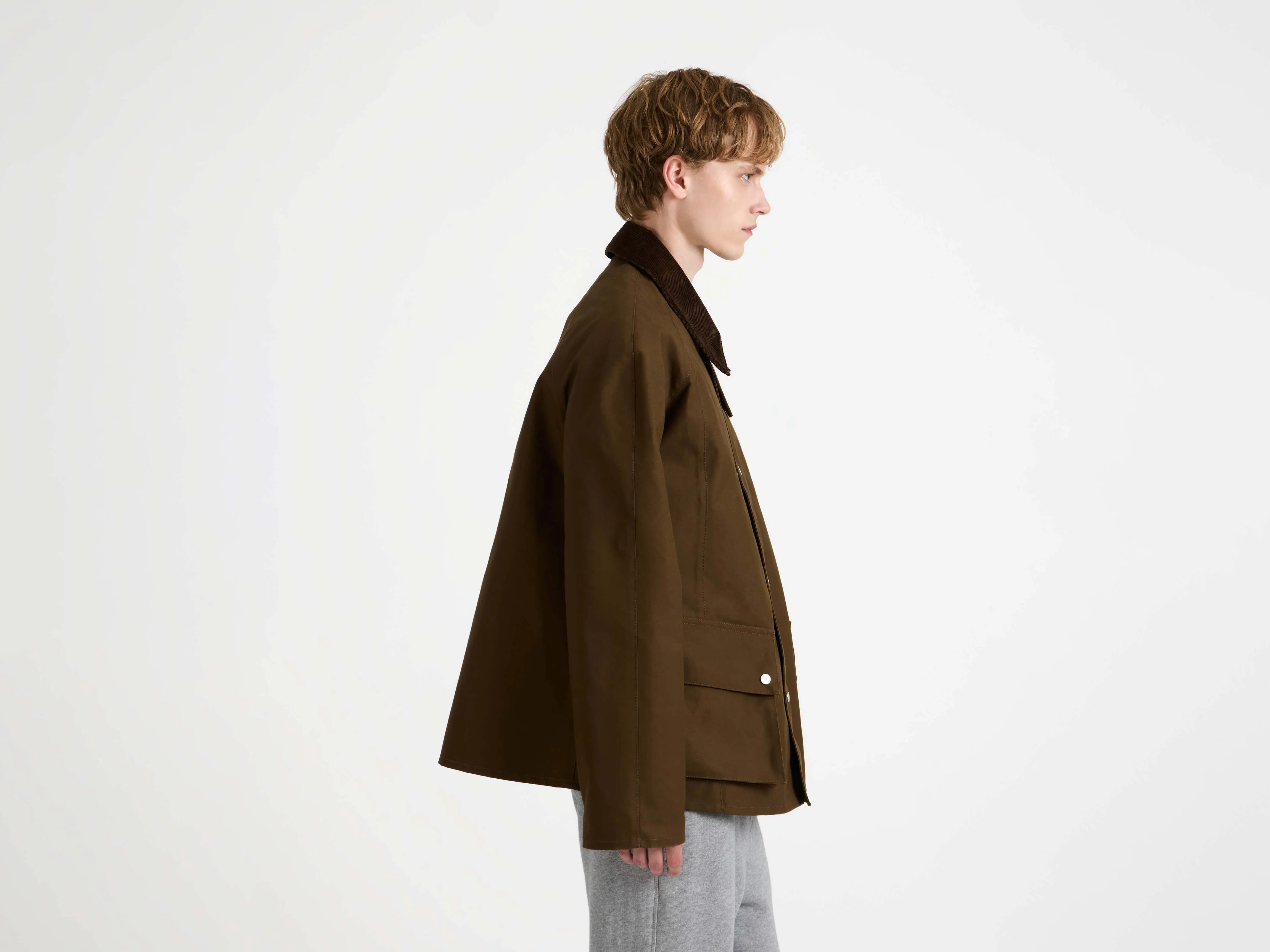 MENS RAGLAN SLEEVE OUTDOOR JACKET IN DARK OLIVE sold by J.W. Anderson product image thumbnail 3