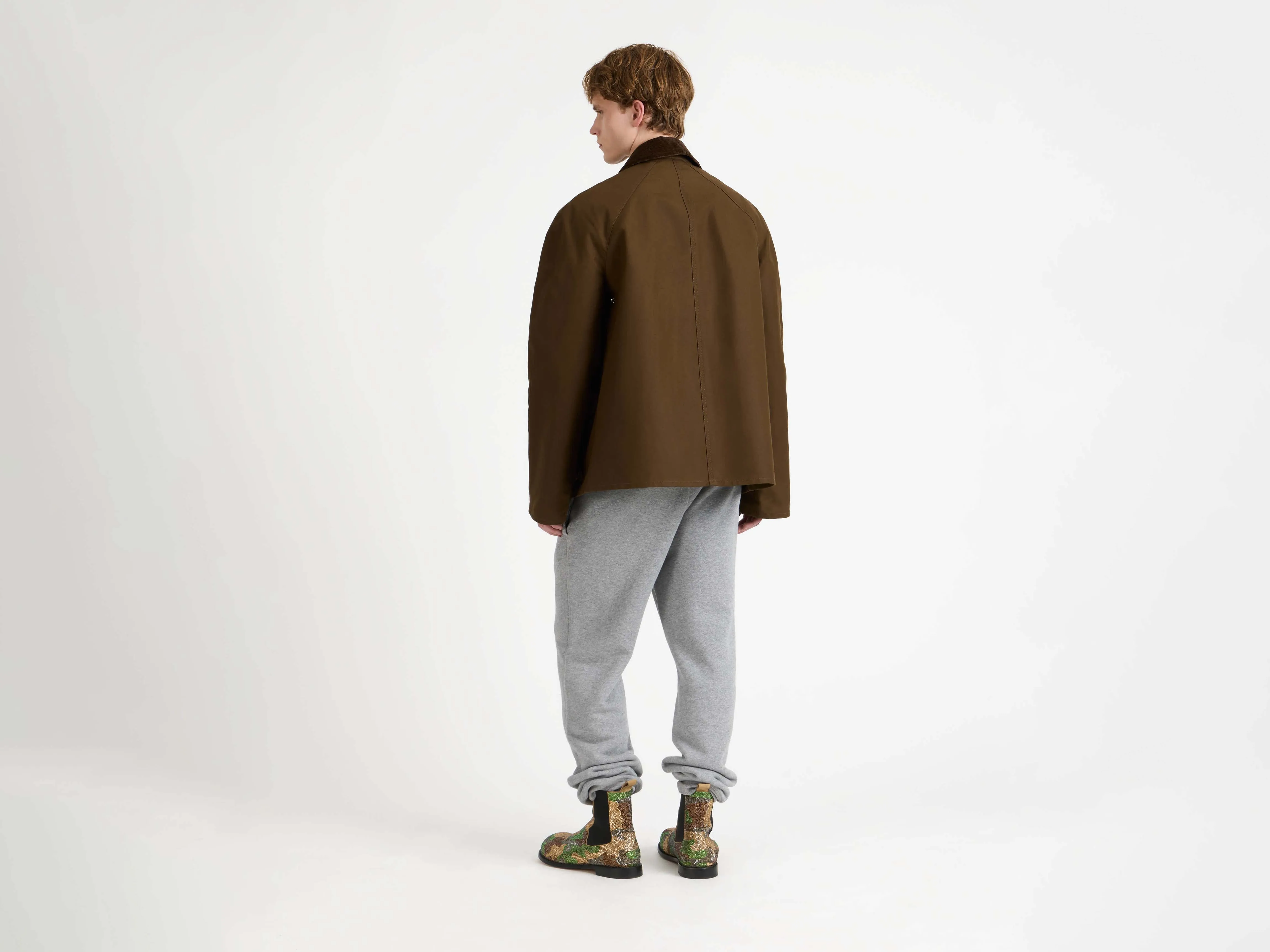 MENS RAGLAN SLEEVE OUTDOOR JACKET IN DARK OLIVE sold by J.W. Anderson product image thumbnail 5