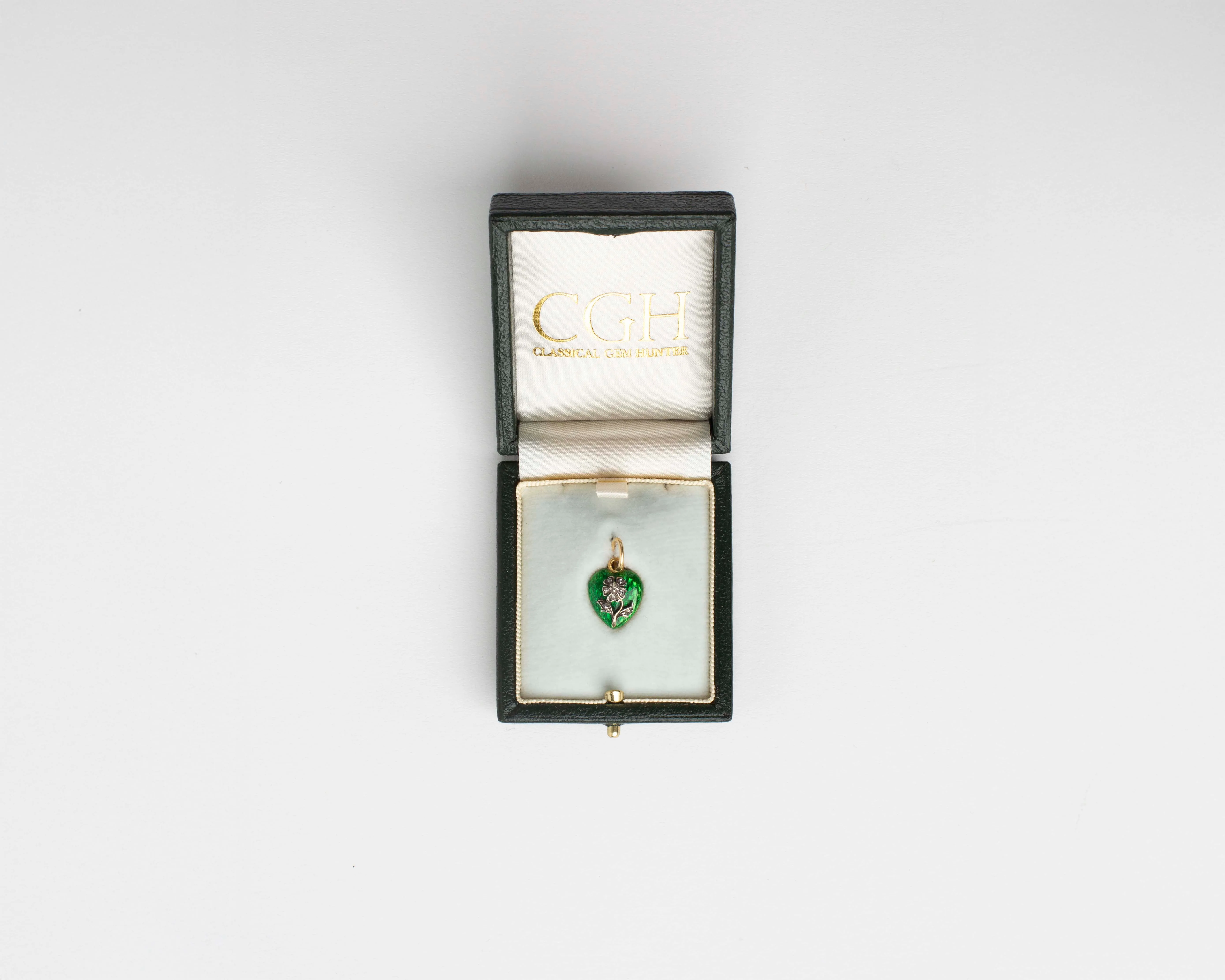 DIAMOND HEART PENDANT IN GREEN ENAMEL sold by J.W. Anderson product image thumbnail 5