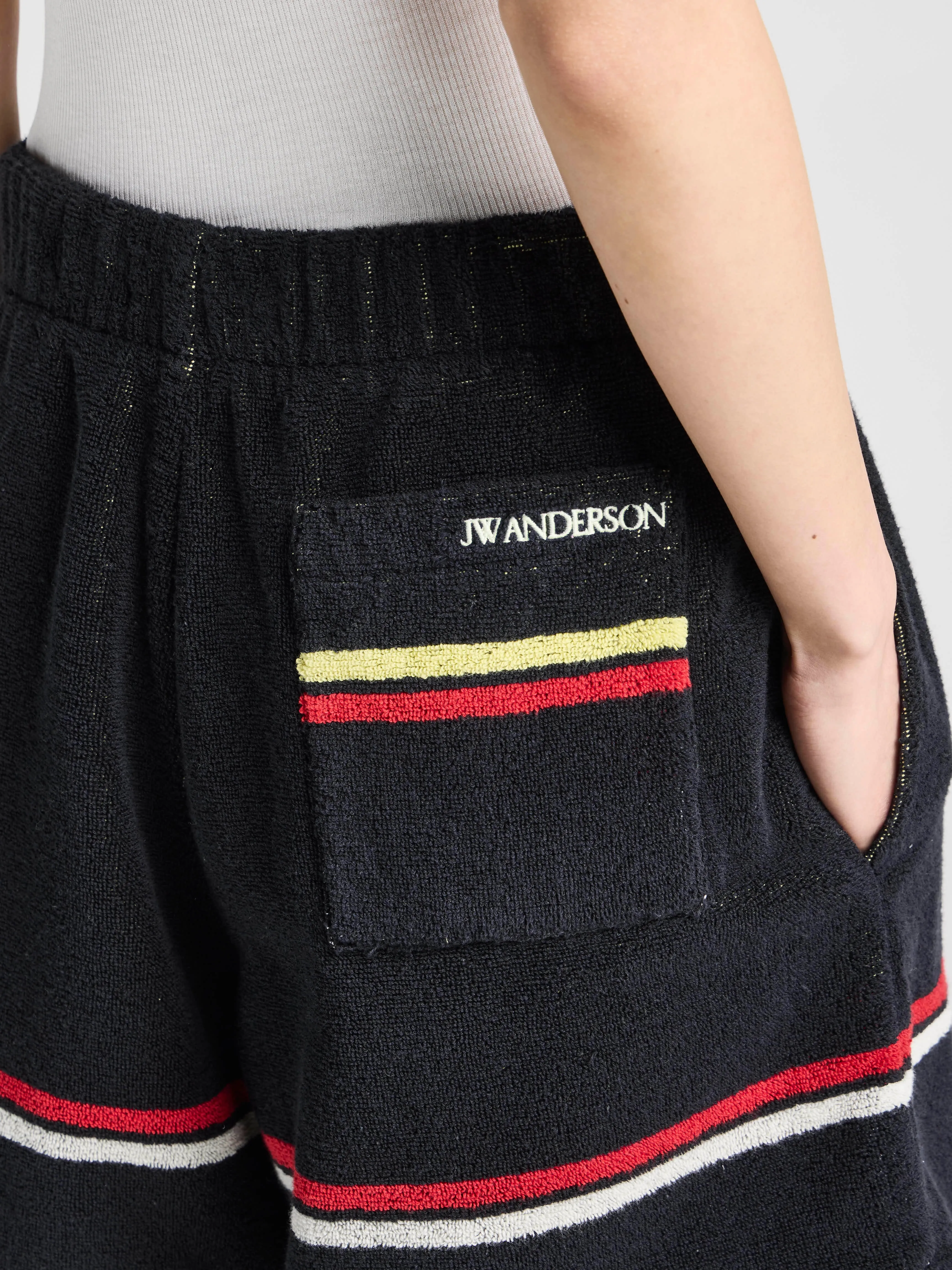 Unisex JW ANDERSON X GUINNESS TOWELLING SHORTS IN BLACK sold by J.W. Anderson product image thumbnail 3
