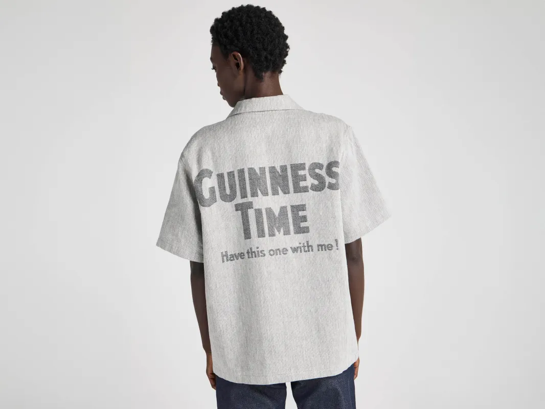Unisex JW ANDERSON X GUINNESS LINEN SHIRT IN CLAY made by J.W. Anderson