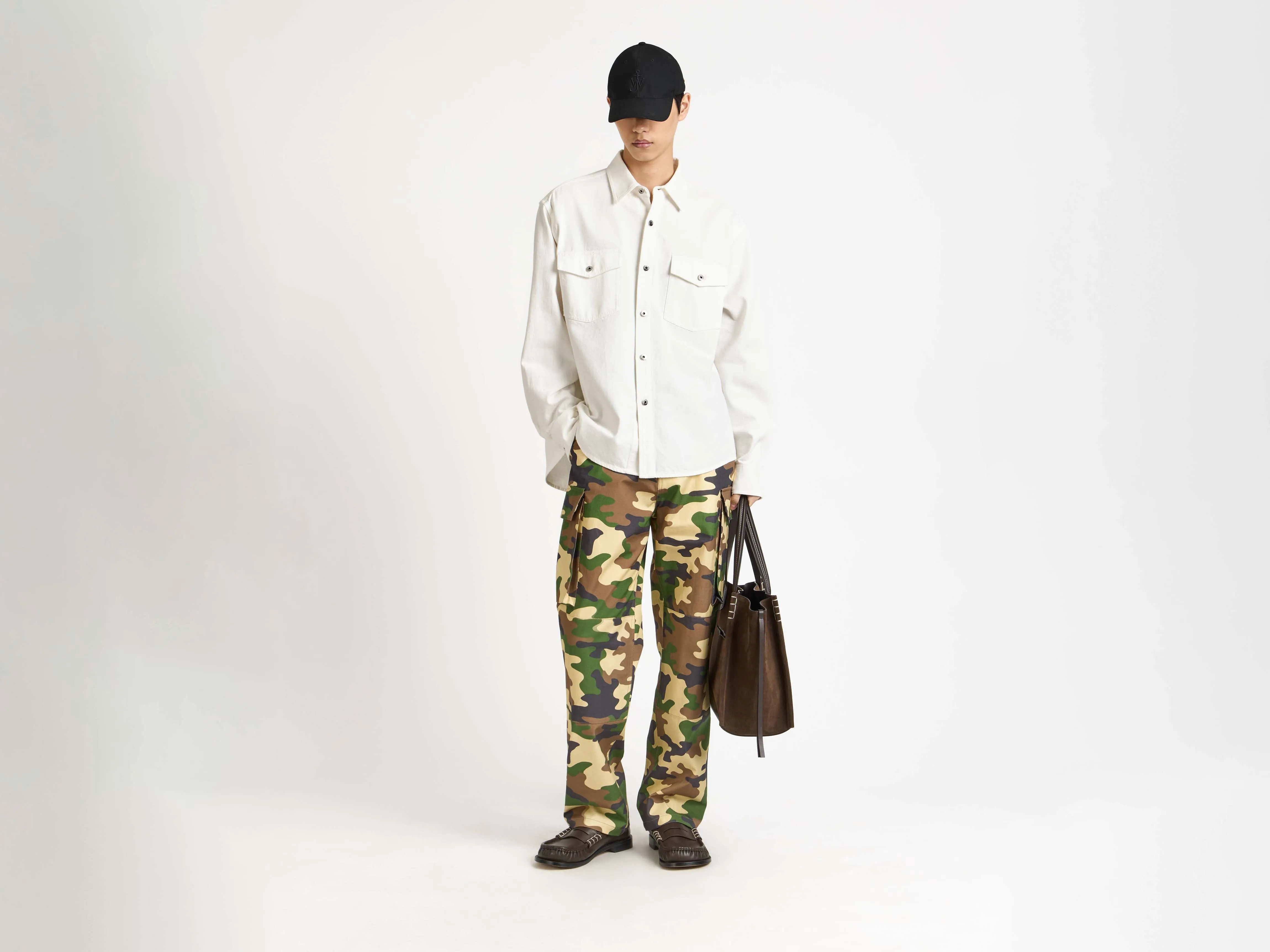 MENS CARGO TROUSERS IN BROWN & GREEN sold by J.W. Anderson product image thumbnail 5