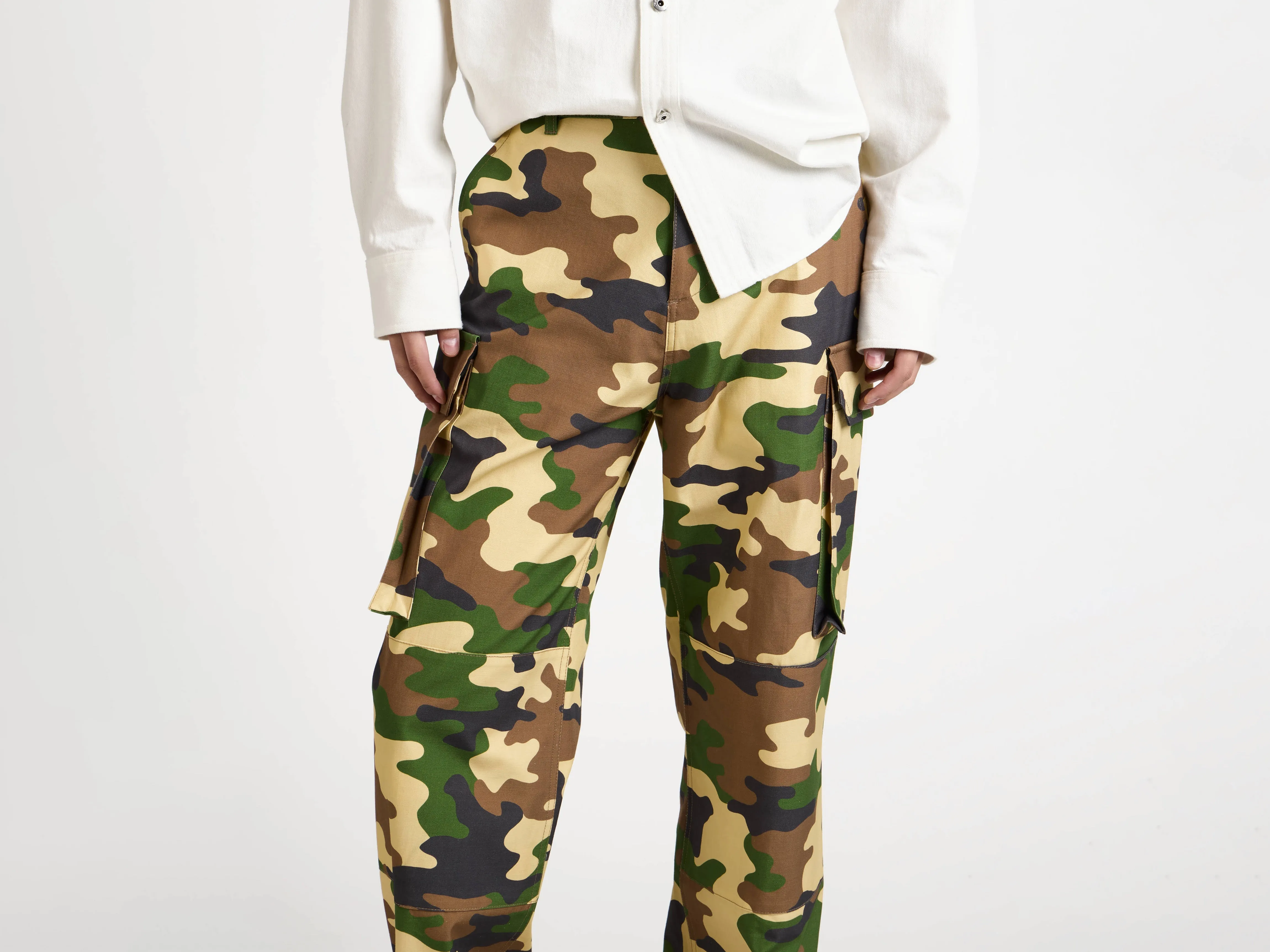 MENS CARGO TROUSERS IN BROWN & GREEN sold by J.W. Anderson product image thumbnail 2